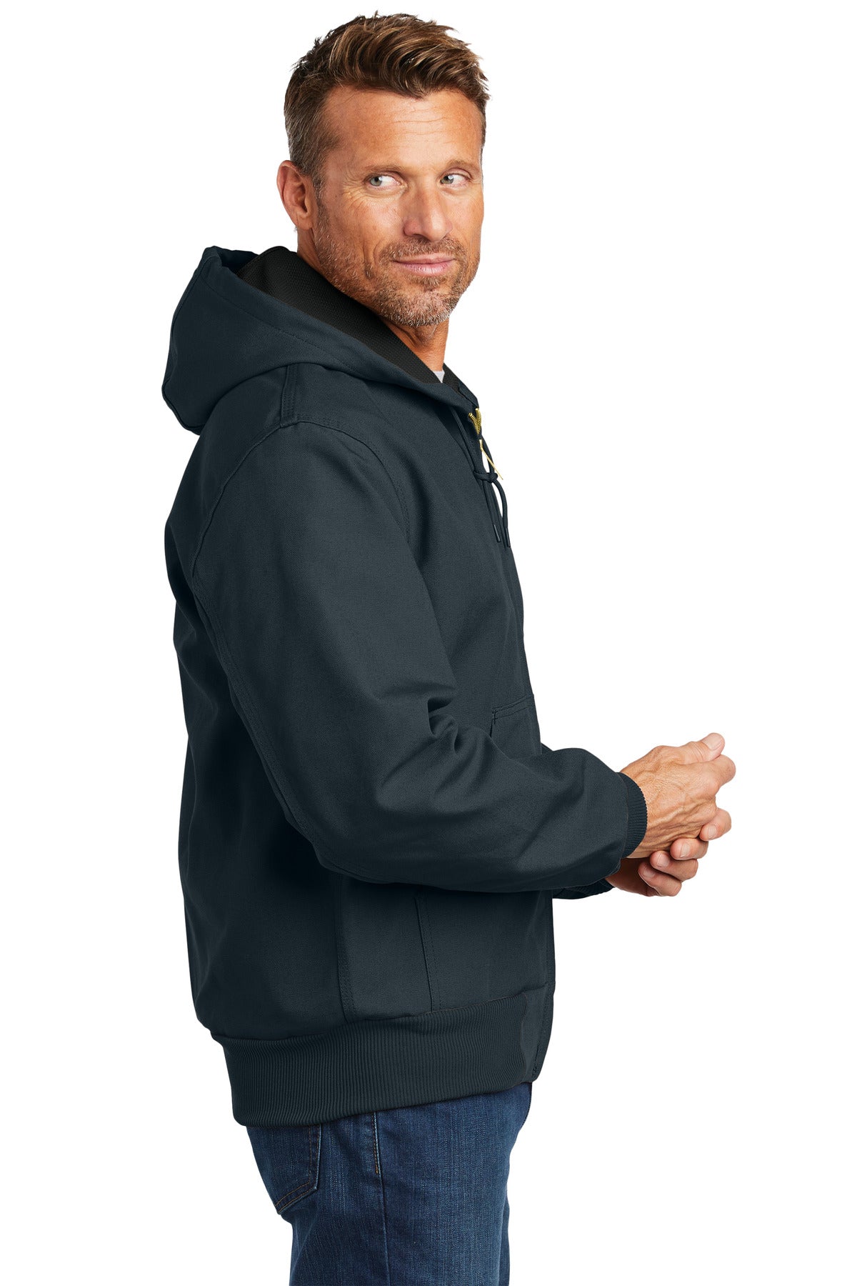 Carhartt  Thermal-Lined Duck Active Jac  CT106678 side model image.