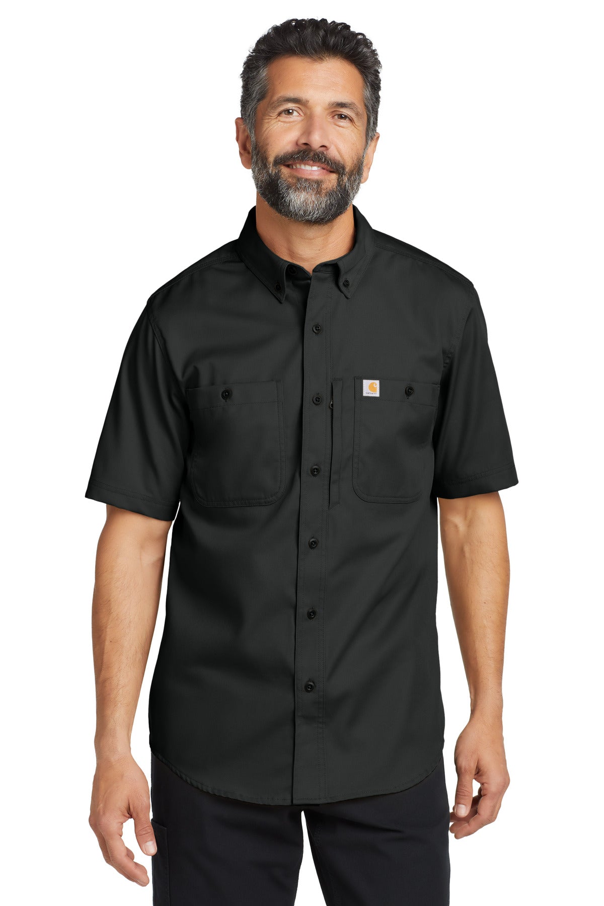 Carhartt Rugged ProfessionalSeries Short Sleeve Shirt CT106688 front model image.