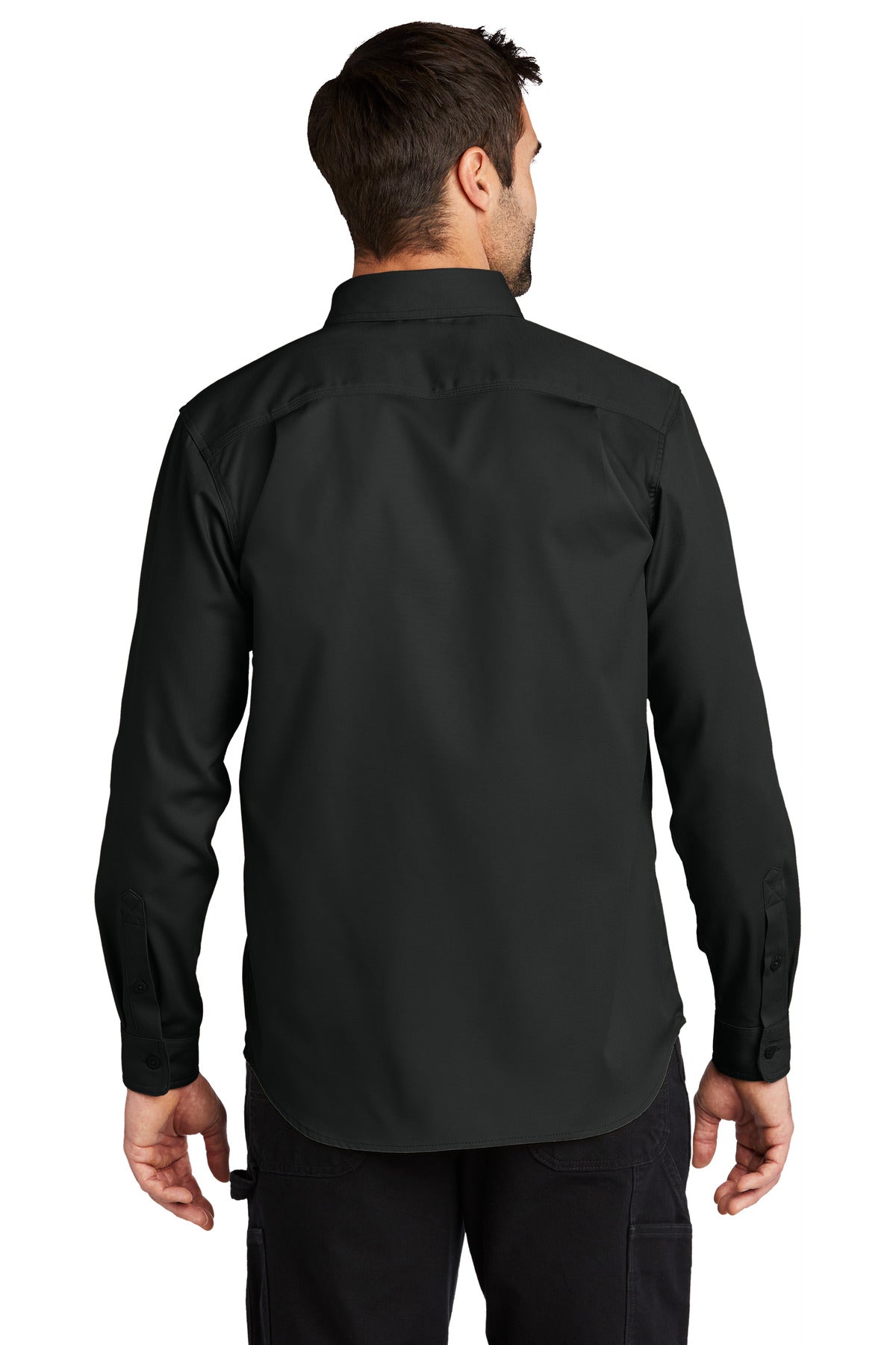Carhartt Rugged Professional Series Long Sleeve Shirt CT106689 back model image.