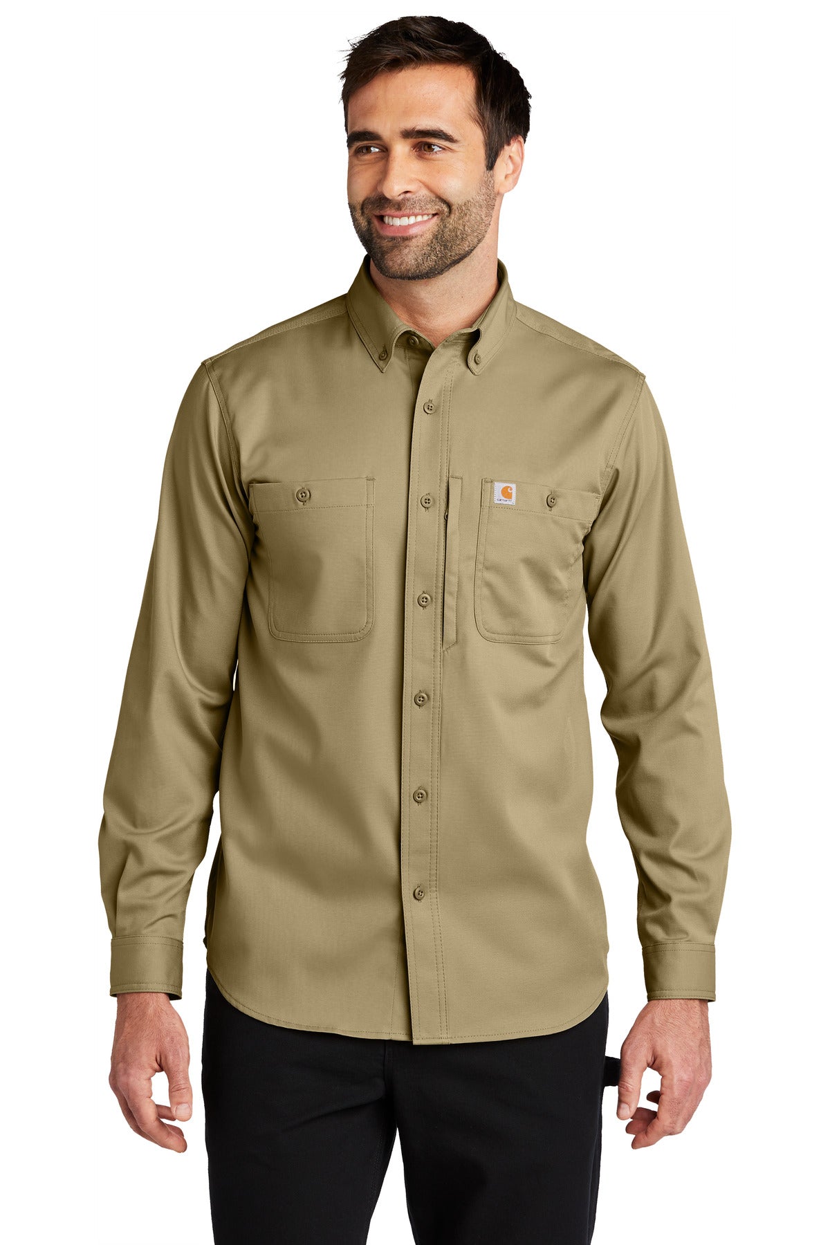 Carhartt Rugged Professional Series Long Sleeve Shirt CT106689 front model image.