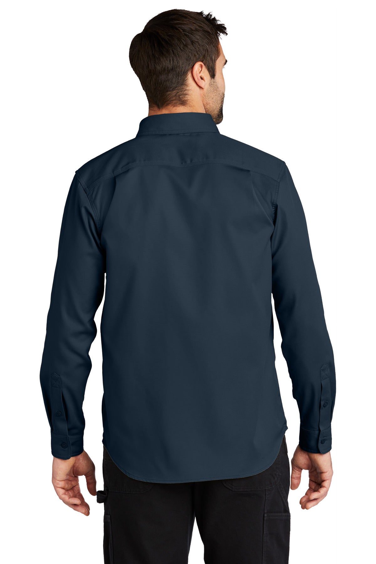 Carhartt Rugged Professional Series Long Sleeve Shirt CT106689 back model image.