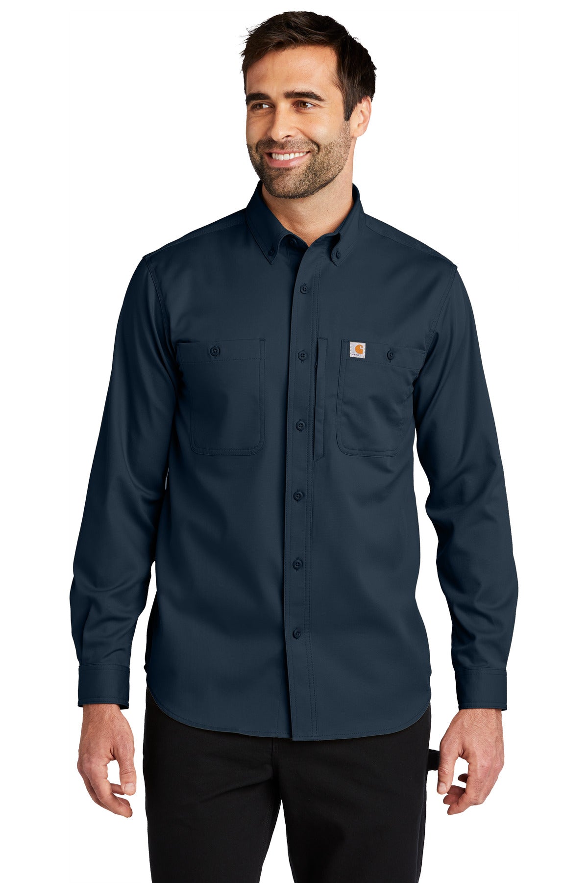 Carhartt Rugged Professional Series Long Sleeve Shirt CT106689 front model image.
