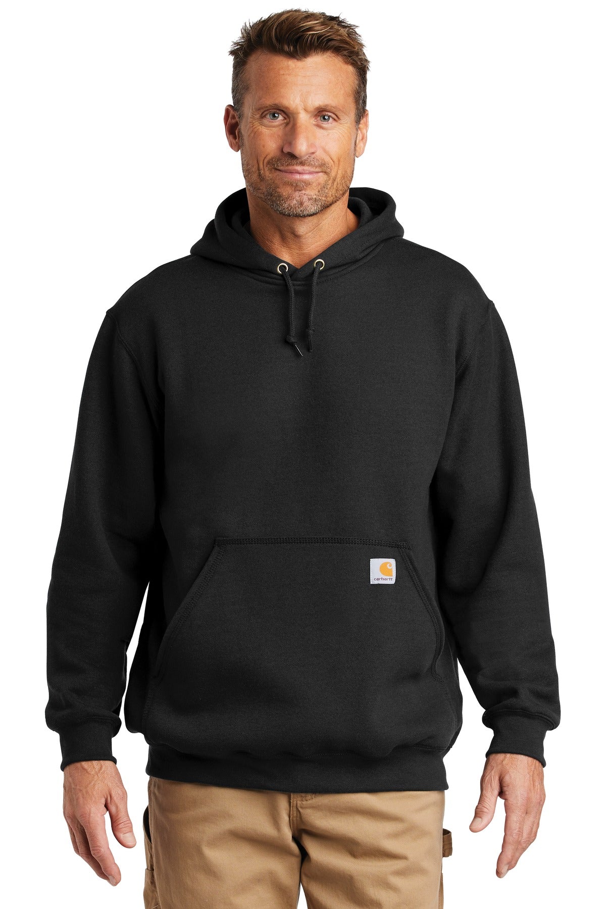 Carhartt  Midweight Hooded Sweatshirt CTK121 front model image.