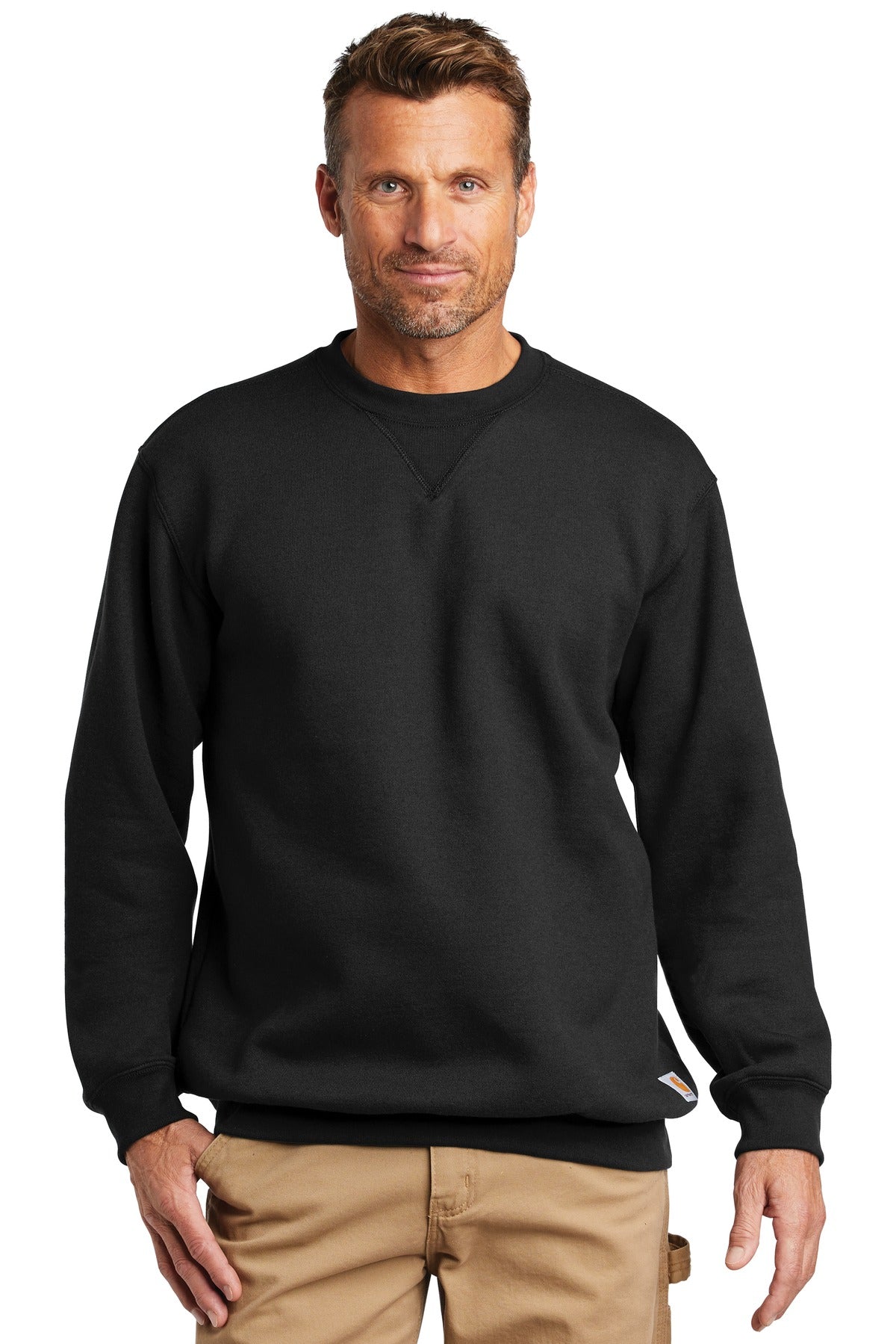 Carhartt  Midweight Crewneck Sweatshirt CTK124 front model image.