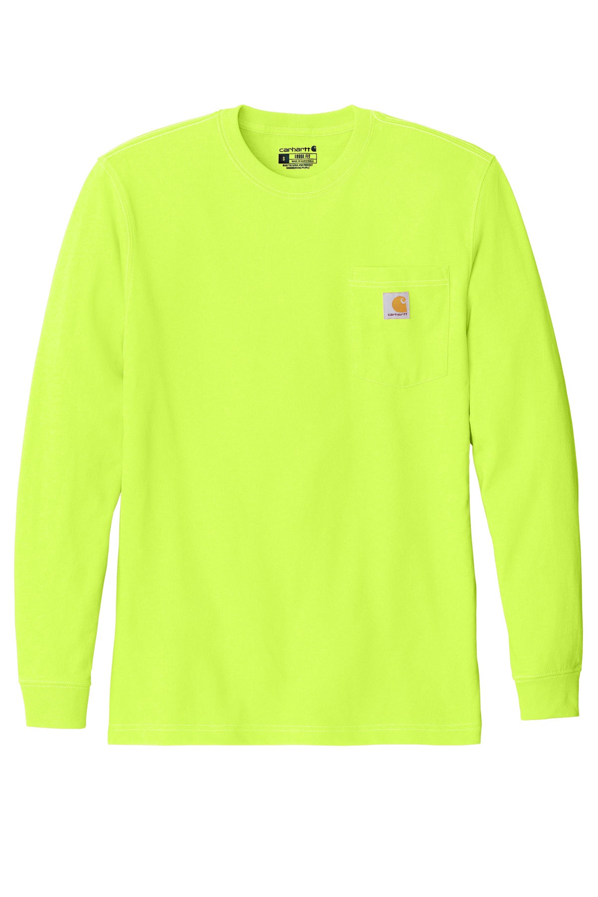 Carhartt  Workwear Pocket Long Sleeve T-Shirt CTK126 front flat image.