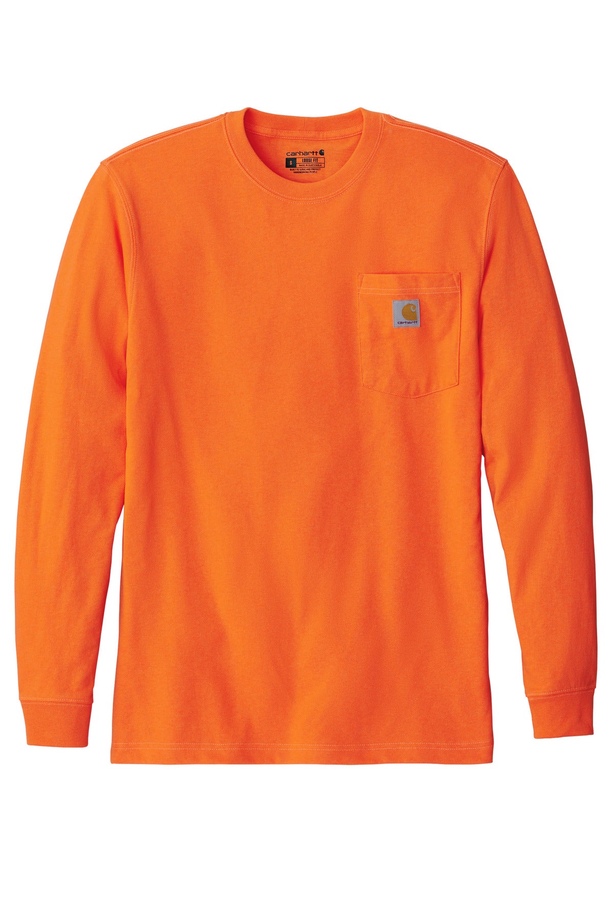 Carhartt  Workwear Pocket Long Sleeve T-Shirt CTK126 front flat image.