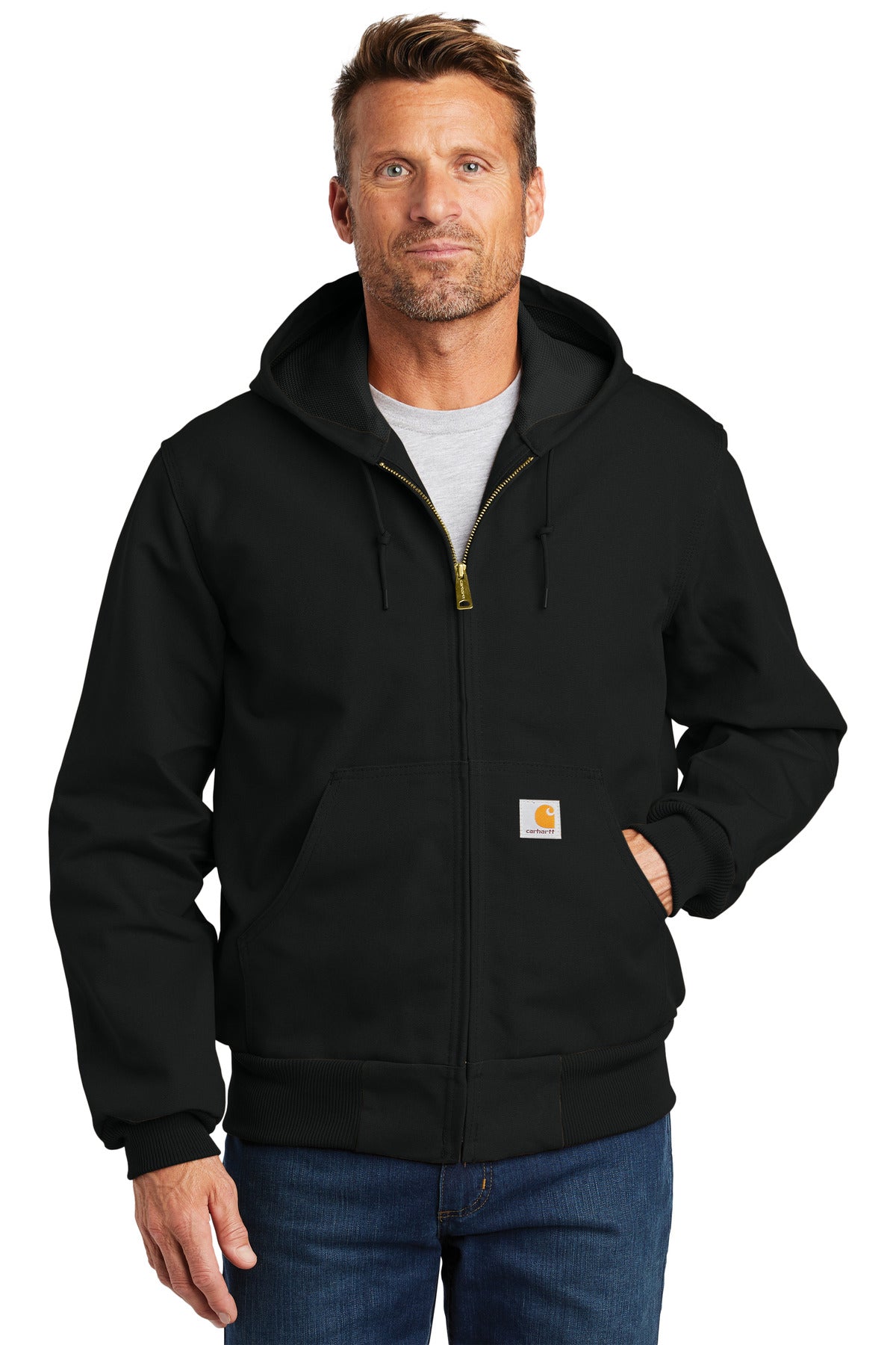 Carhartt  Tall Thermal-Lined Duck Active Jac CTT106678 front model image.
