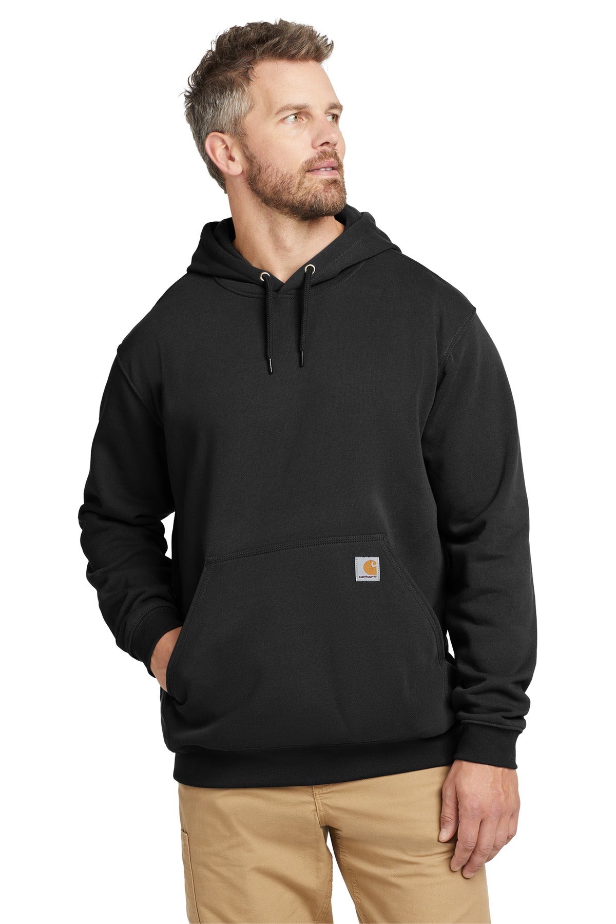 Carhartt Tall Midweight Hooded Sweatshirt CTTK121 front model image.