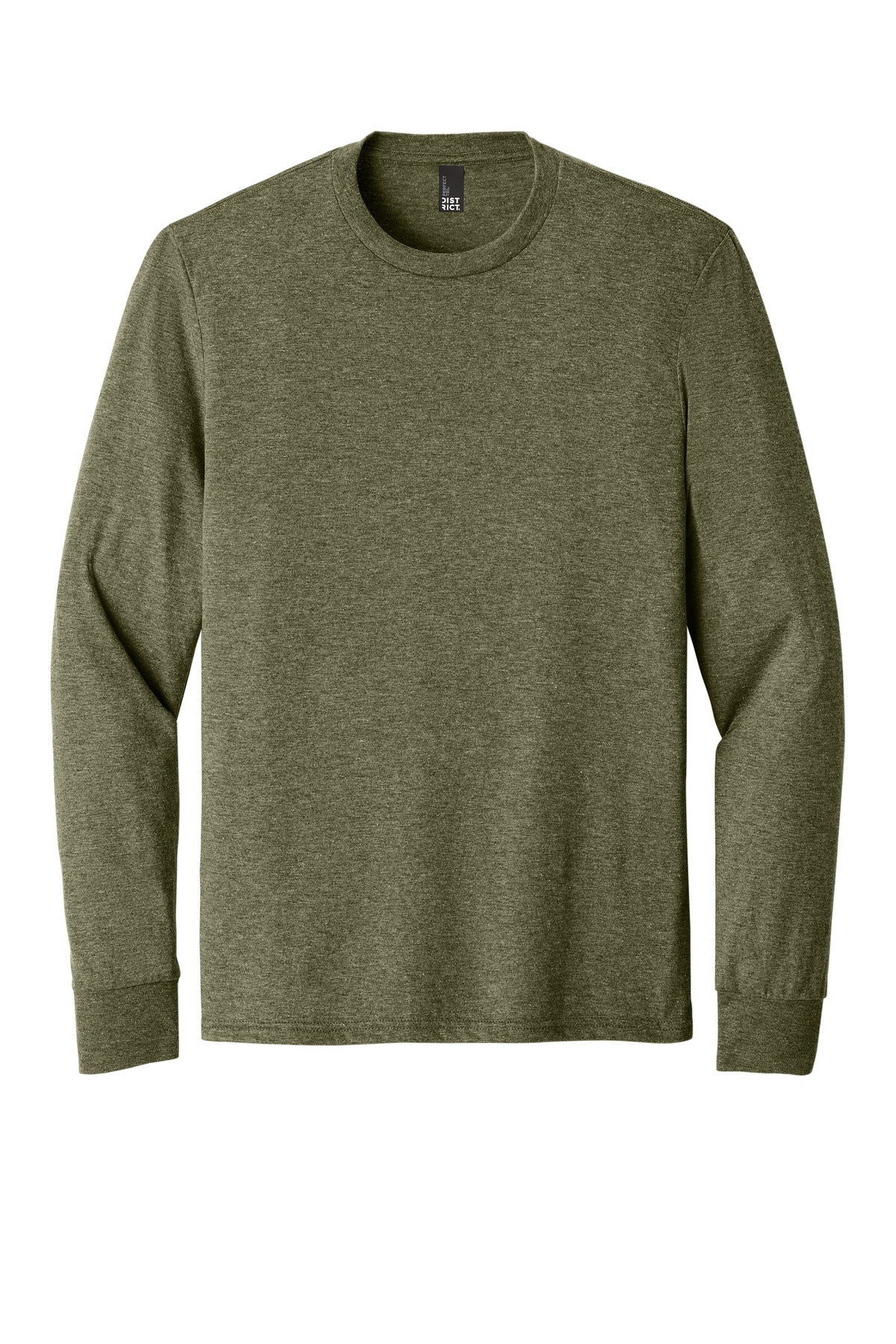 District Perfect Tri Long Sleeve Tee  DM132 front flat image.