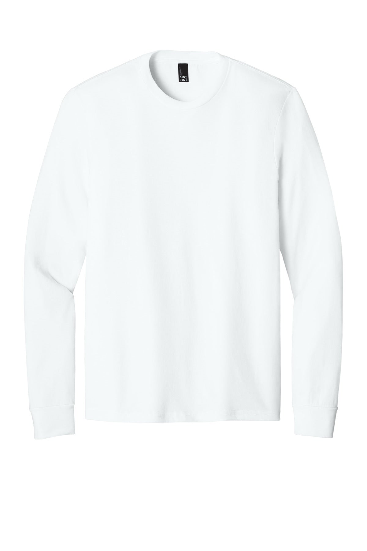District Perfect Tri Long Sleeve Tee  DM132 front flat image.