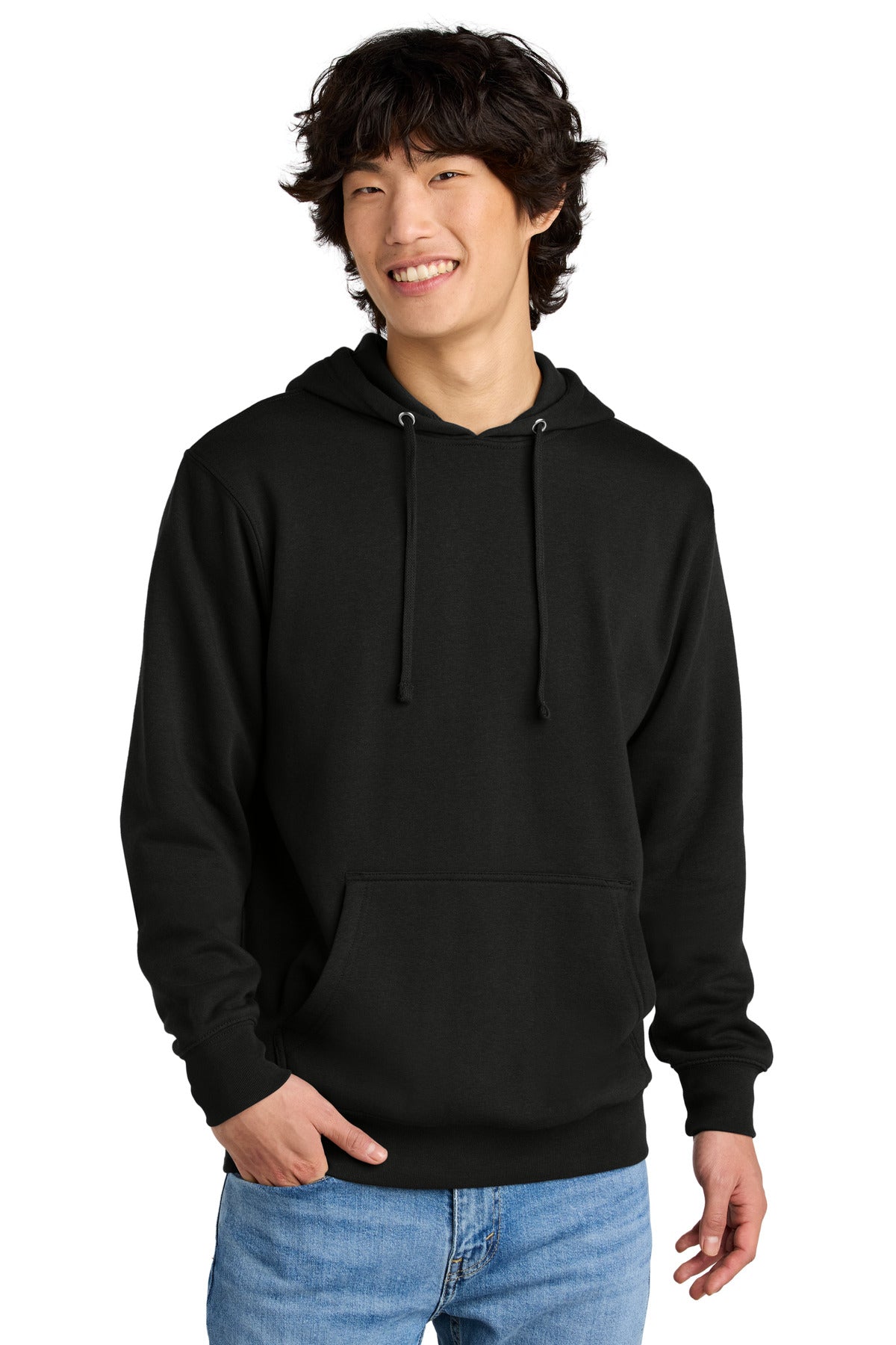 District VITFleece Hoodie DT6100 front model image.