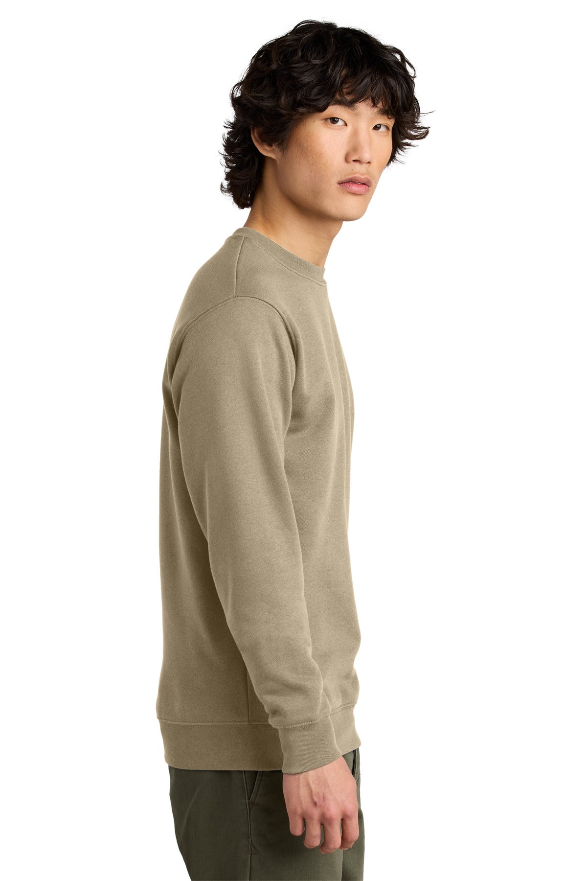 District VITFleece Crew DT6104 side model image.