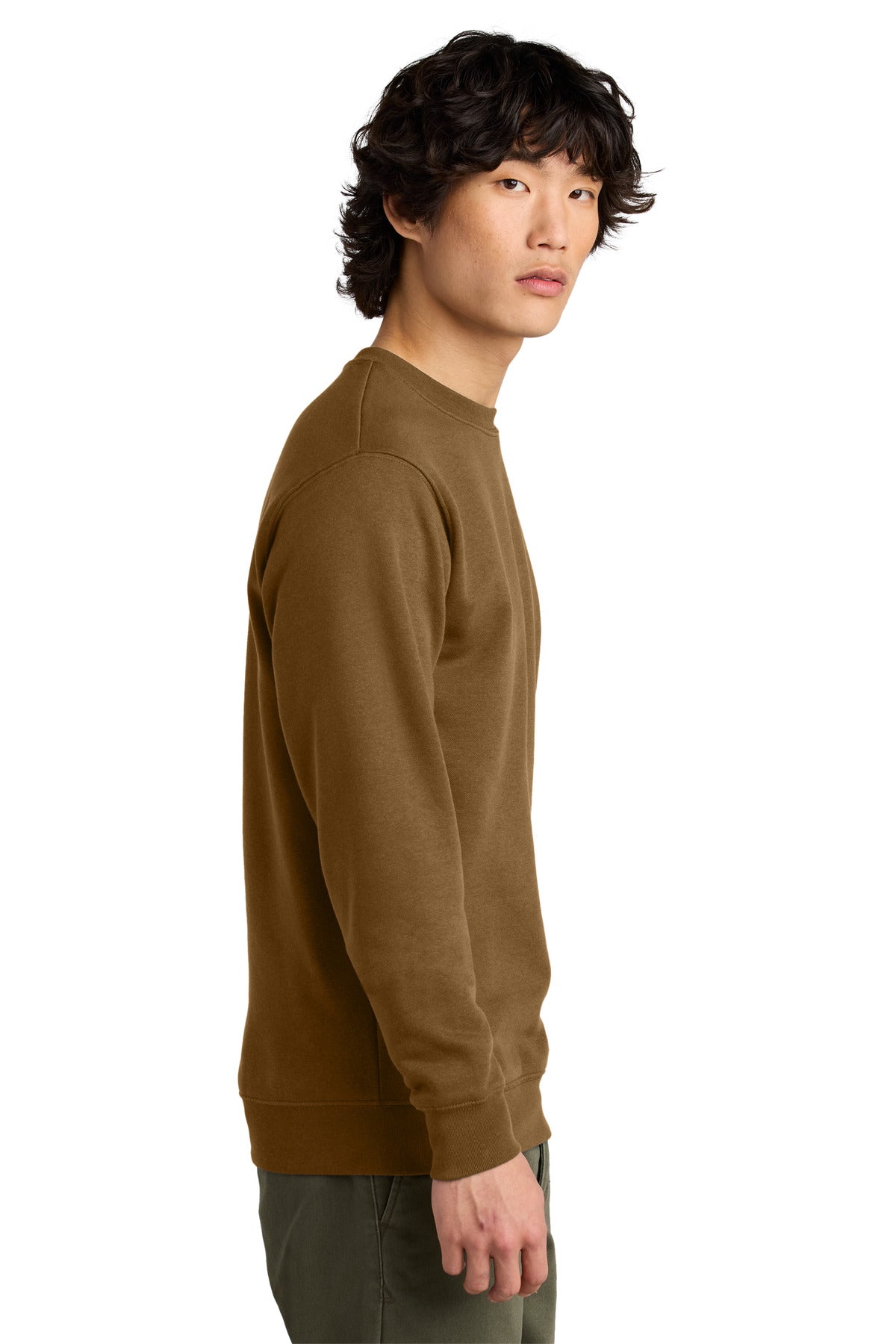 District VITFleece Crew DT6104 side model image.