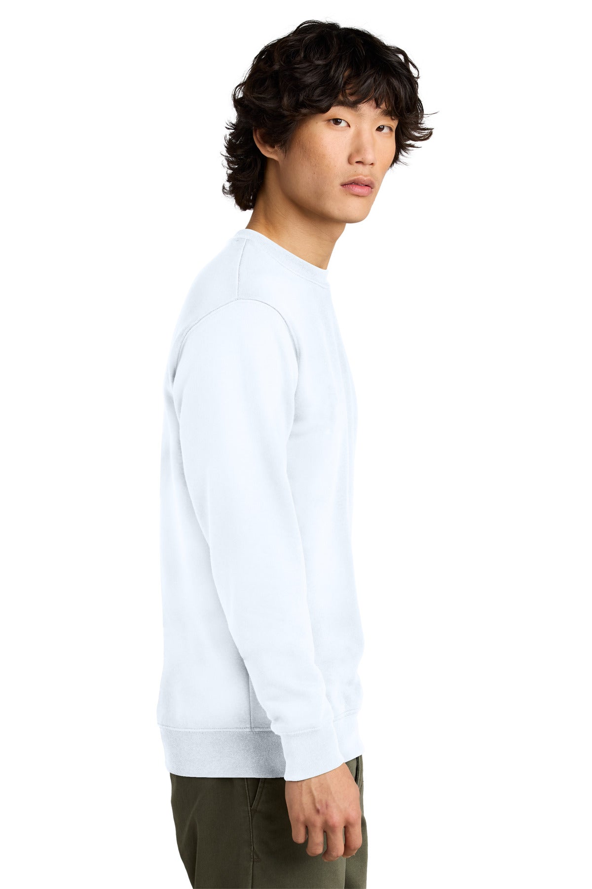 District VITFleece Crew DT6104 side model image.