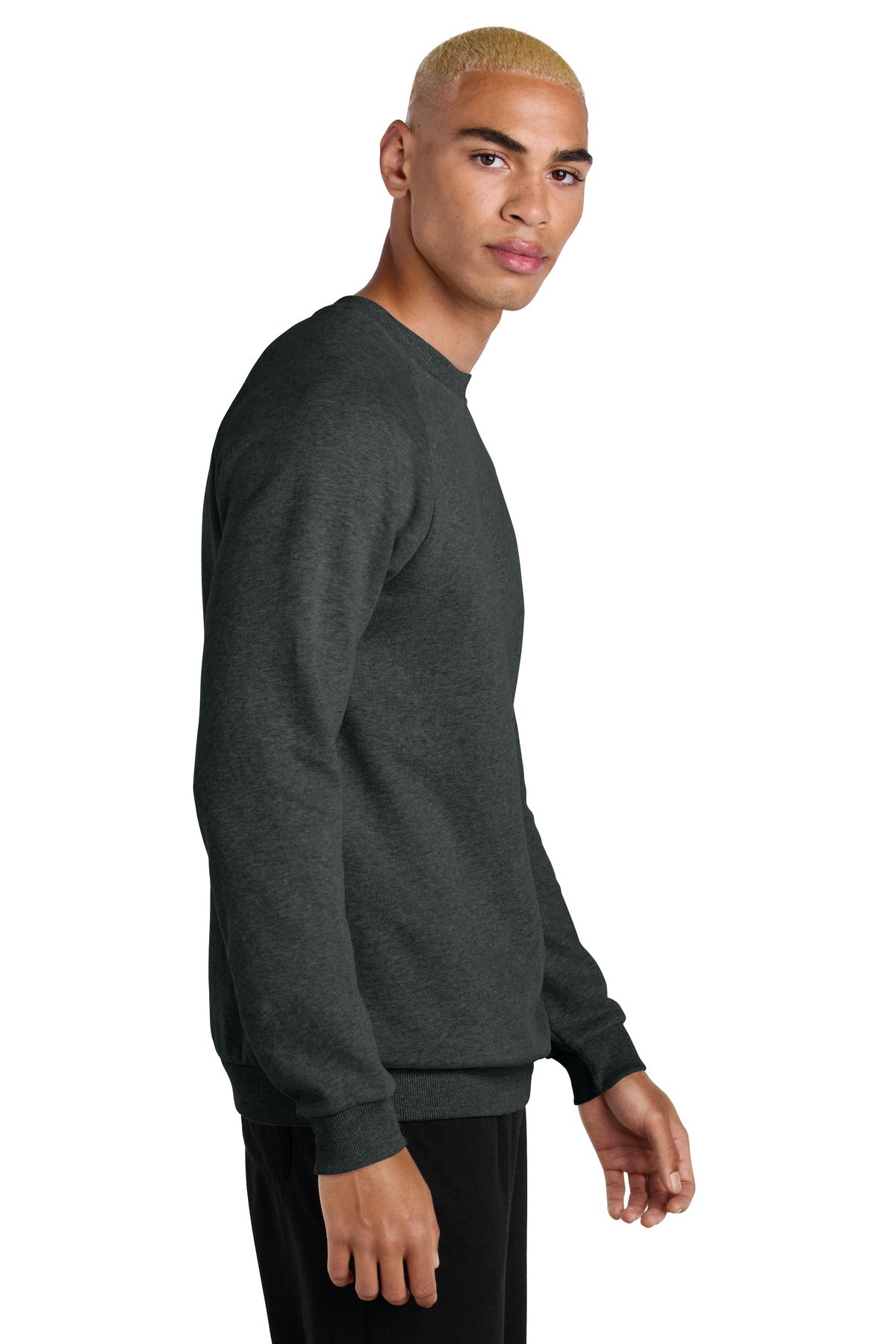 District Cloud Fleece Crew DT7804 side model image.