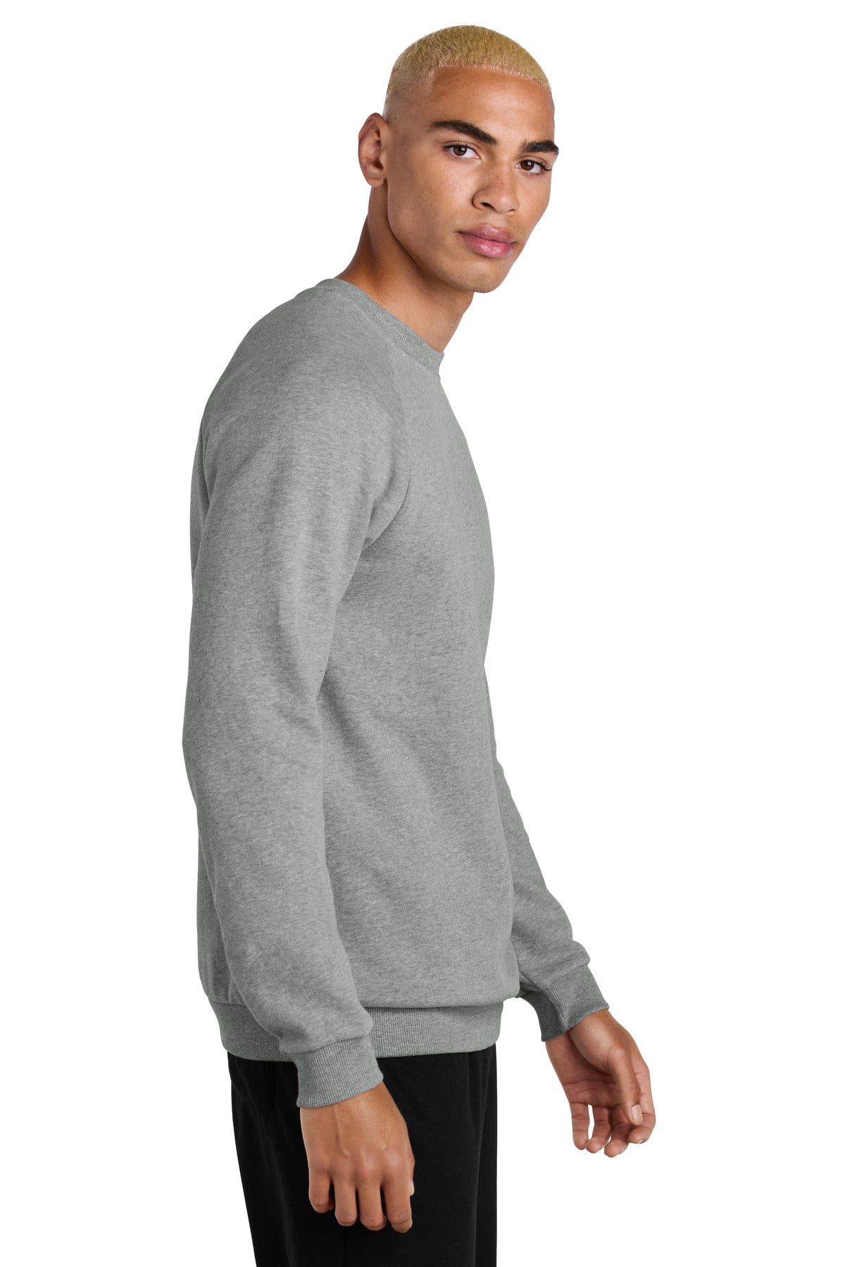 District Cloud Fleece Crew DT7804 side model image.