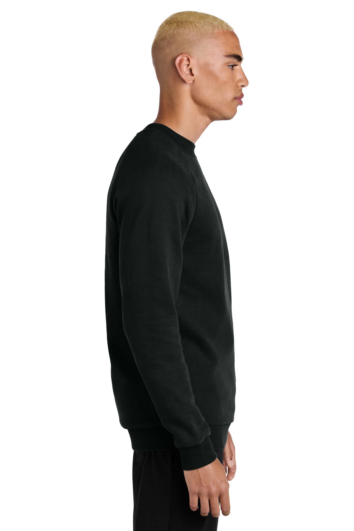 District Cloud Fleece Crew DT7804 side model image.