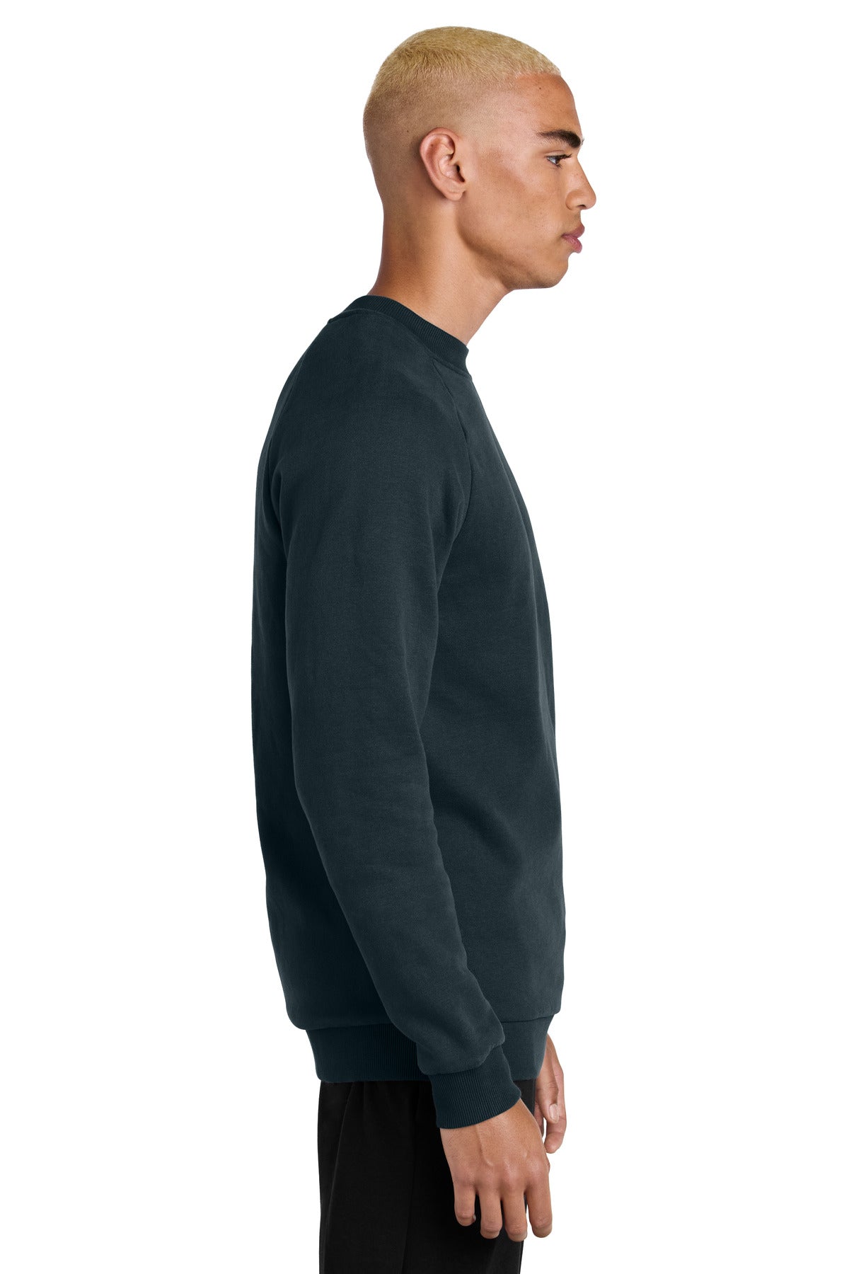 District Cloud Fleece Crew DT7804 side model image.