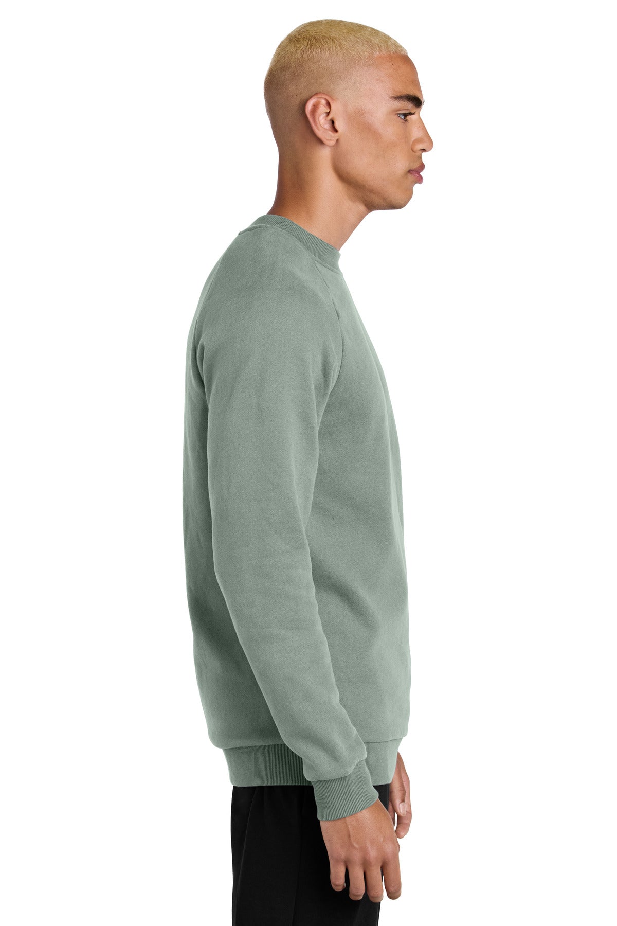 District Cloud Fleece Crew DT7804 side model image.