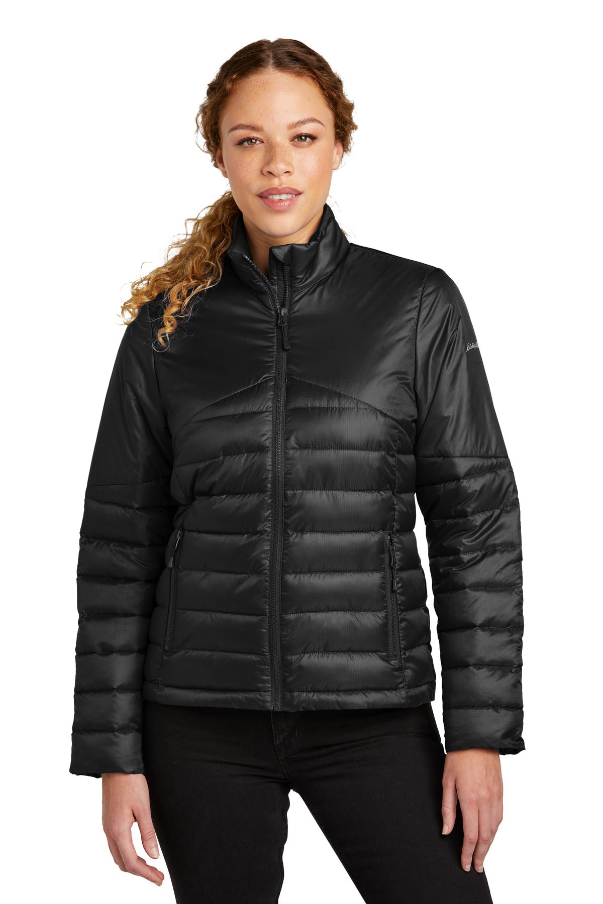 Eddie Bauer Women's Quilted Jacket EB511 front model image.