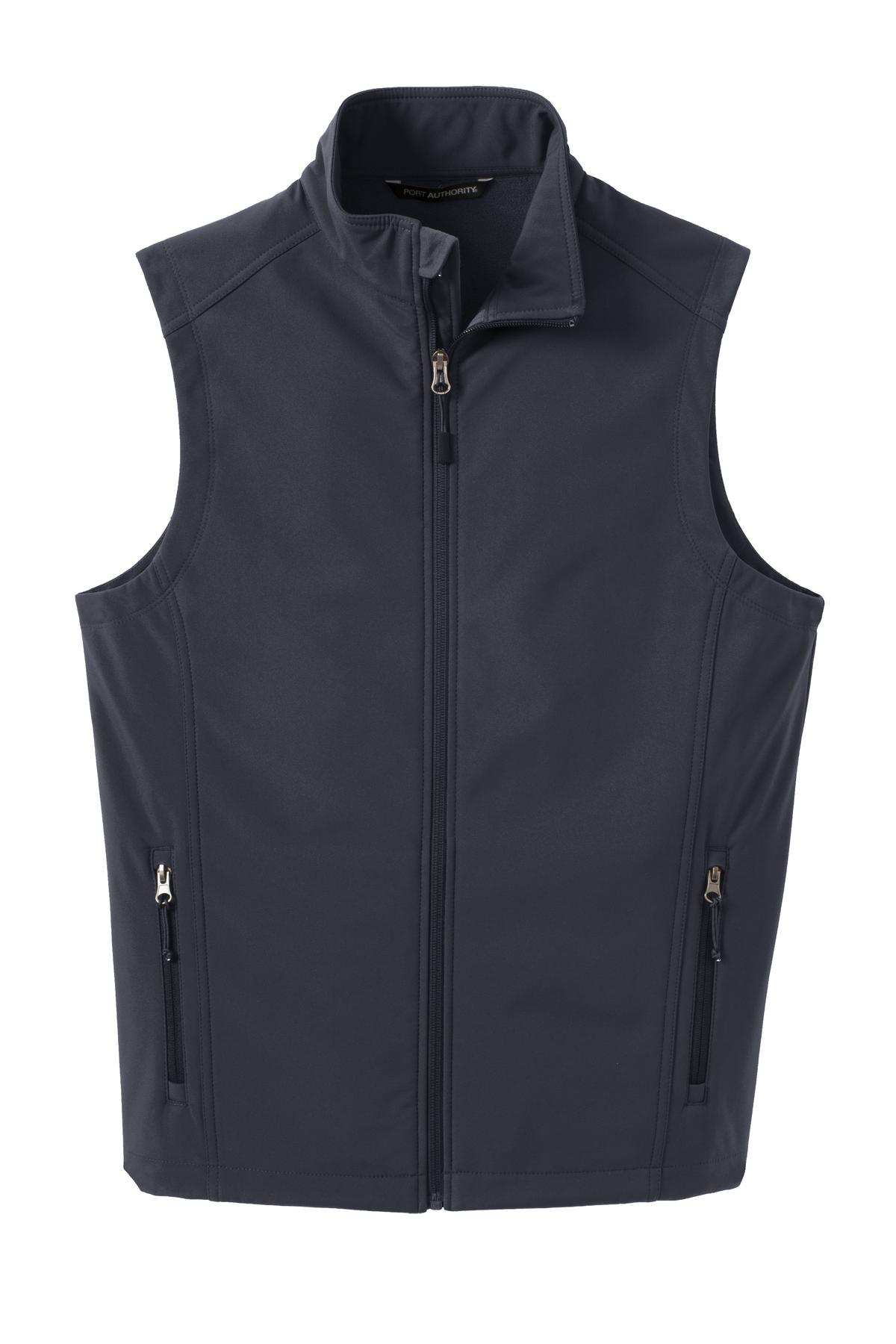 Port Authority Core Soft Shell Vest J325 front flat image.