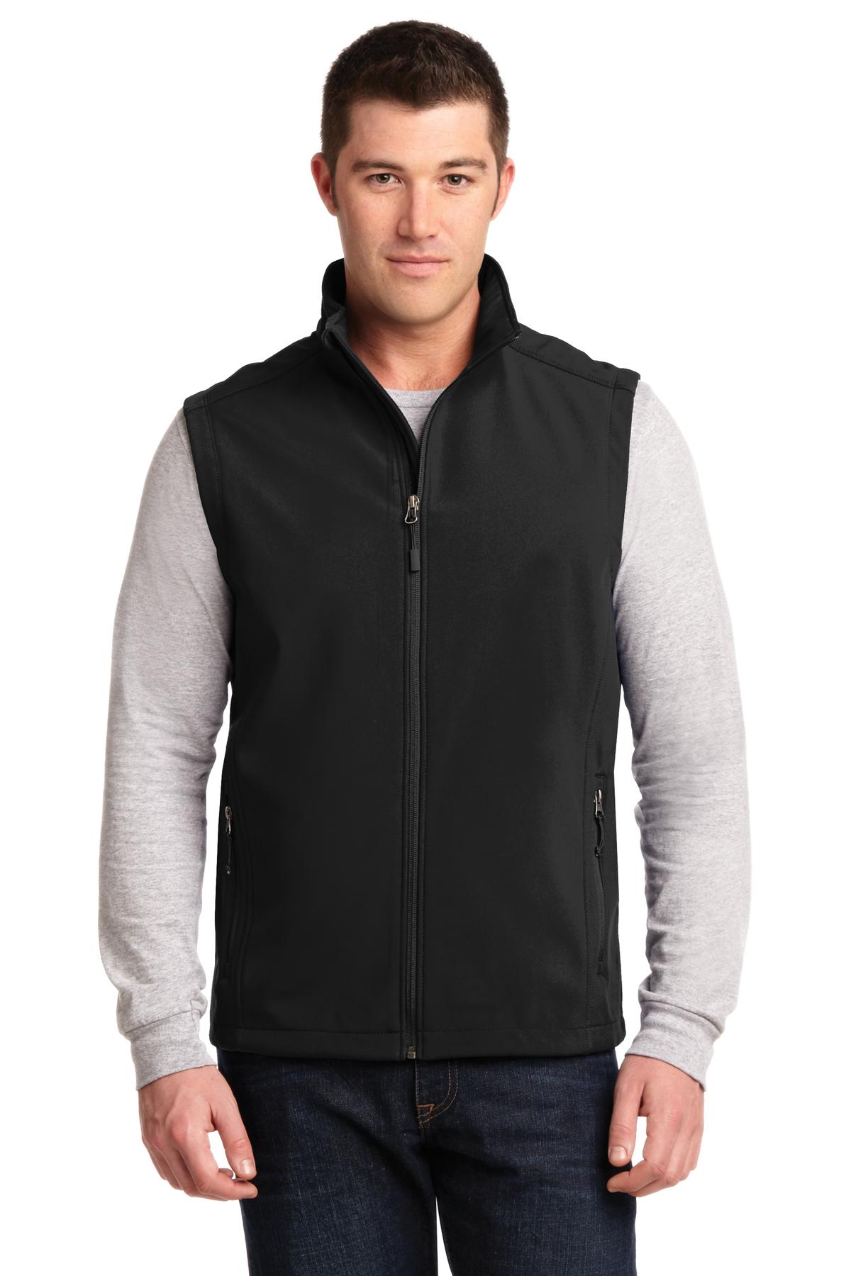 Port Authority Core Soft Shell Vest J325 front model image.