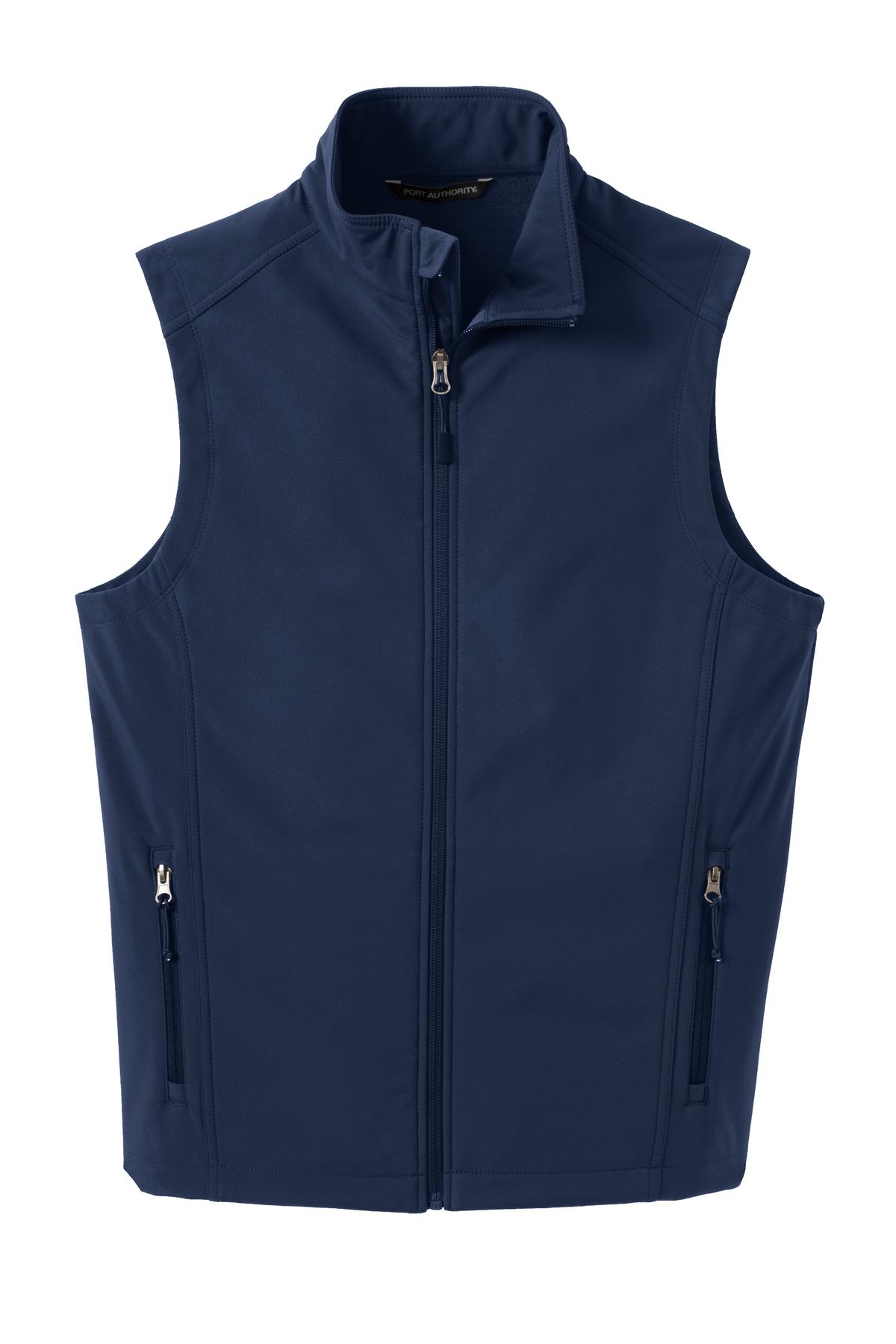 Port Authority Core Soft Shell Vest J325 front flat image.