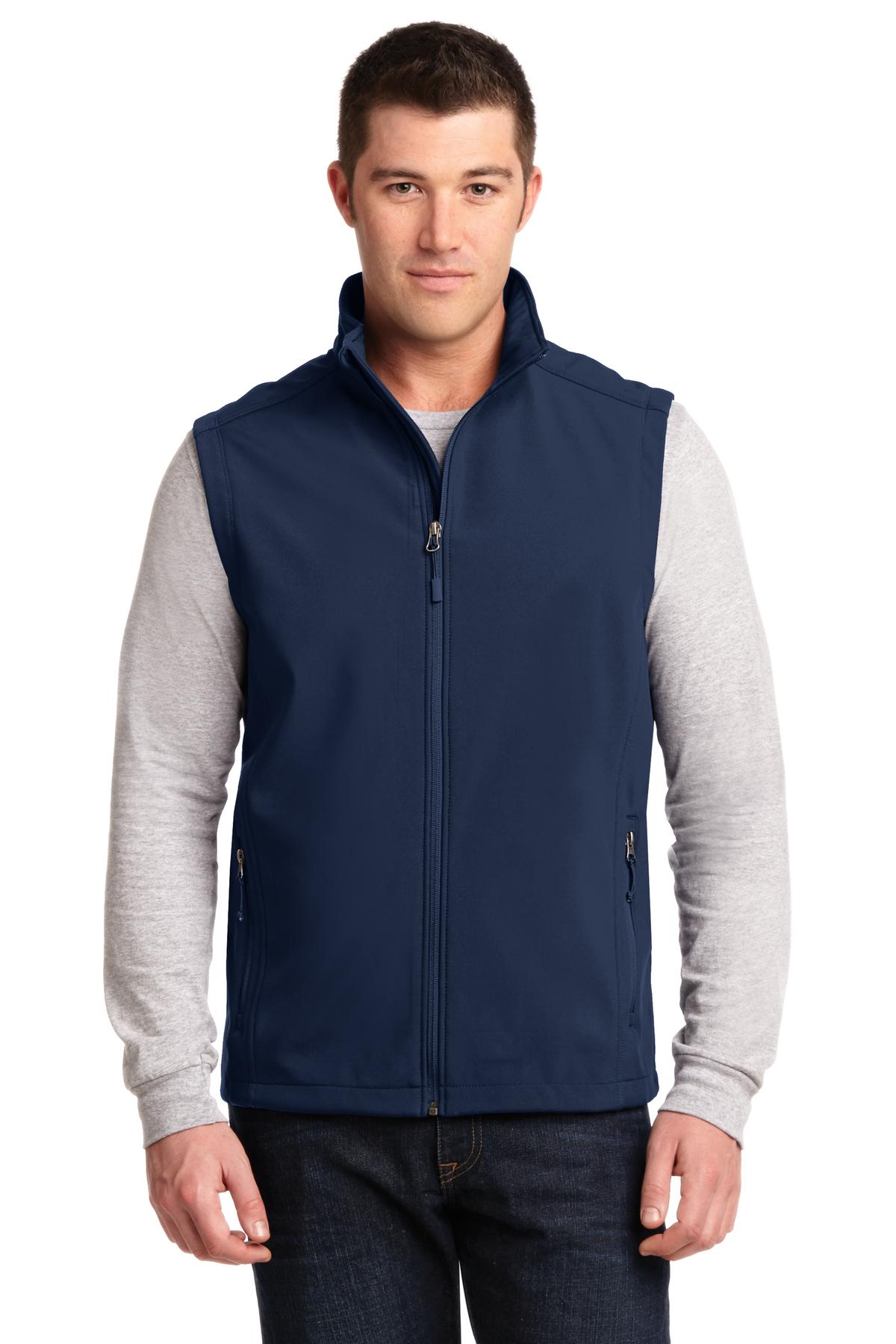 Port Authority Core Soft Shell Vest J325 front model image.