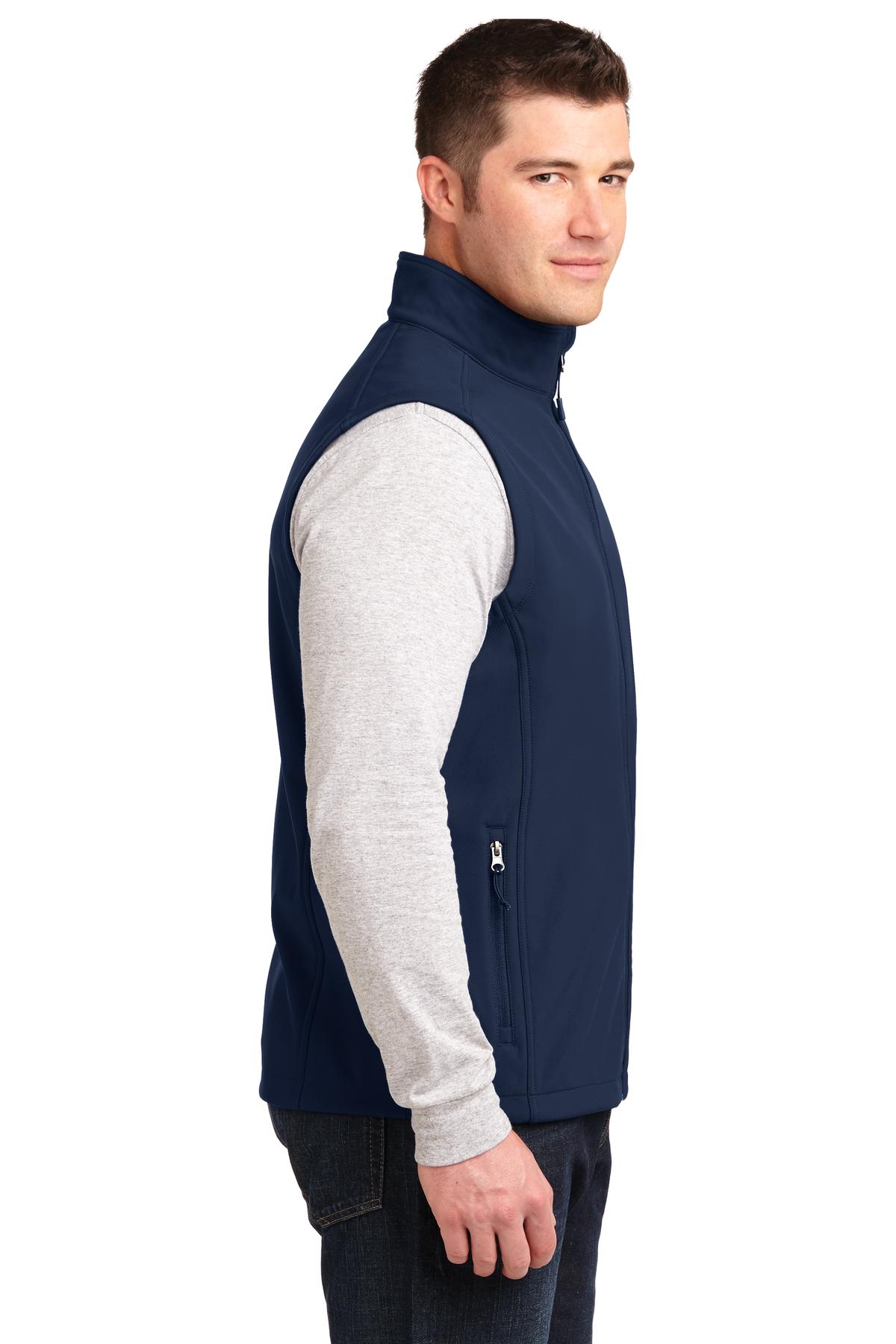 Port Authority Core Soft Shell Vest J325 side model image.