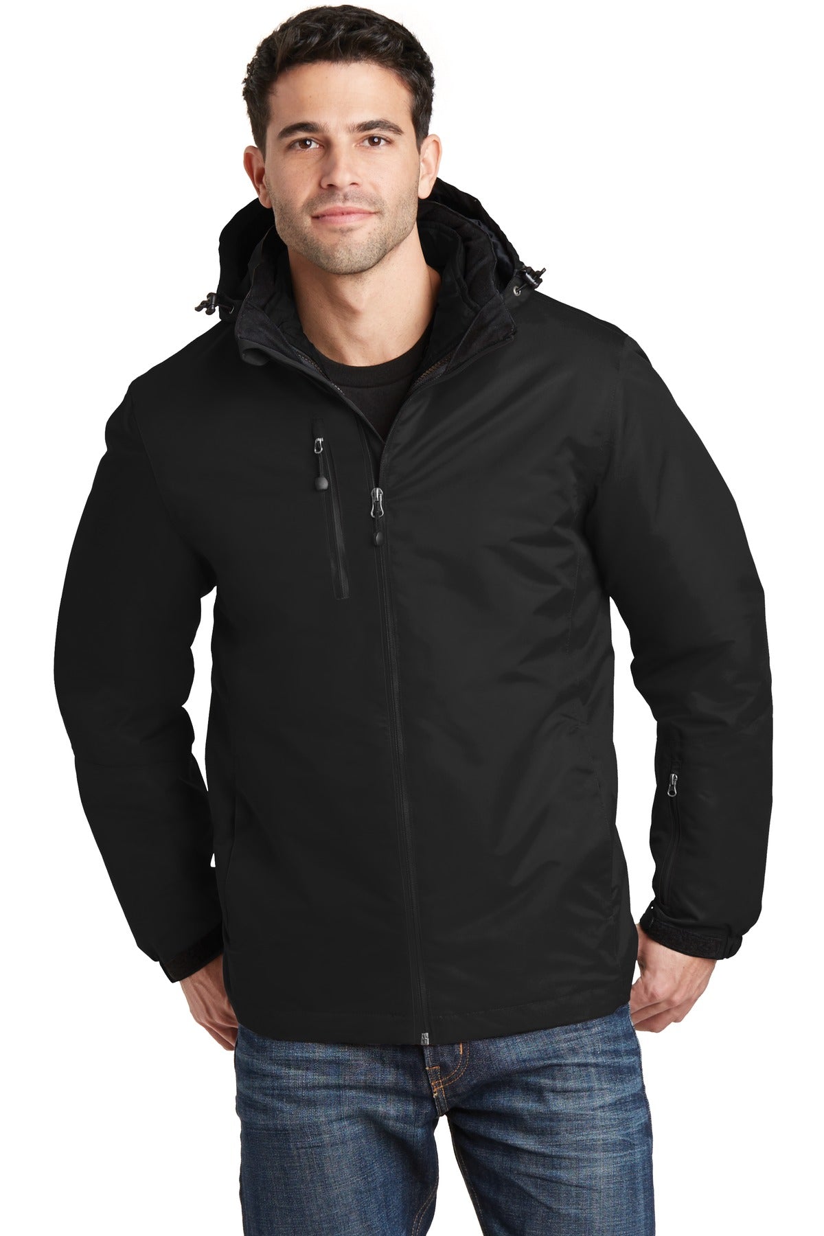 Port Authority Vortex Waterproof 3-in-1 Jacket J332 front model image.