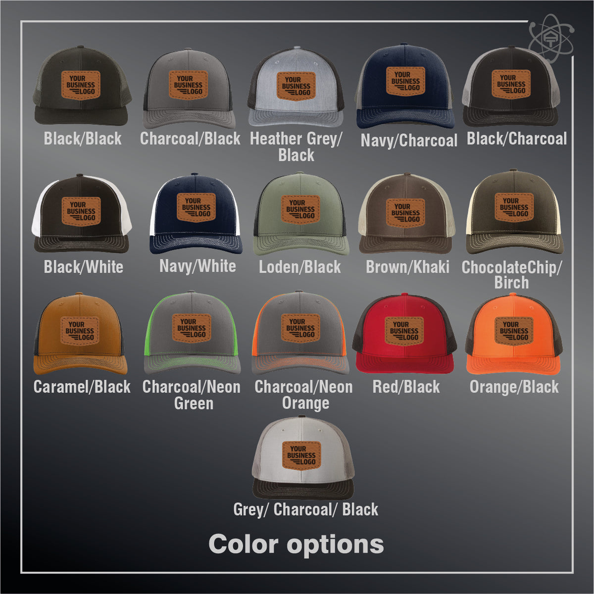 Trucker Mesh Hats with Leatherette Patch