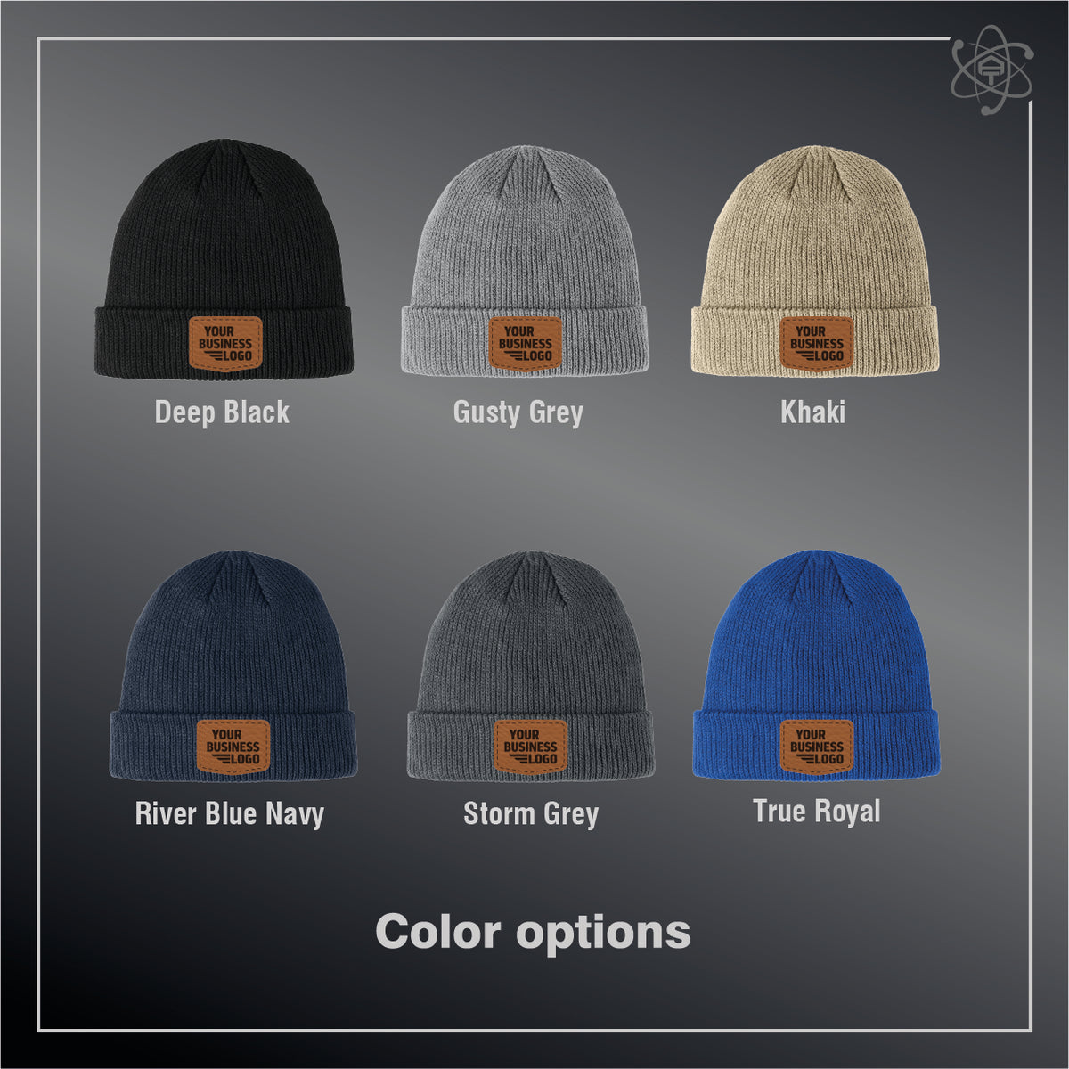 Beanies with Leatherette Patch Package