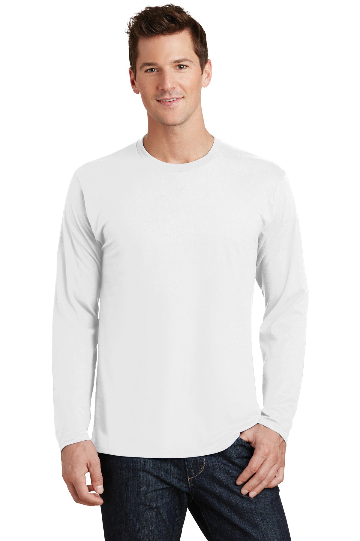 Port & Company Long Sleeve Fan Favorite Tee PC450LS front model image.