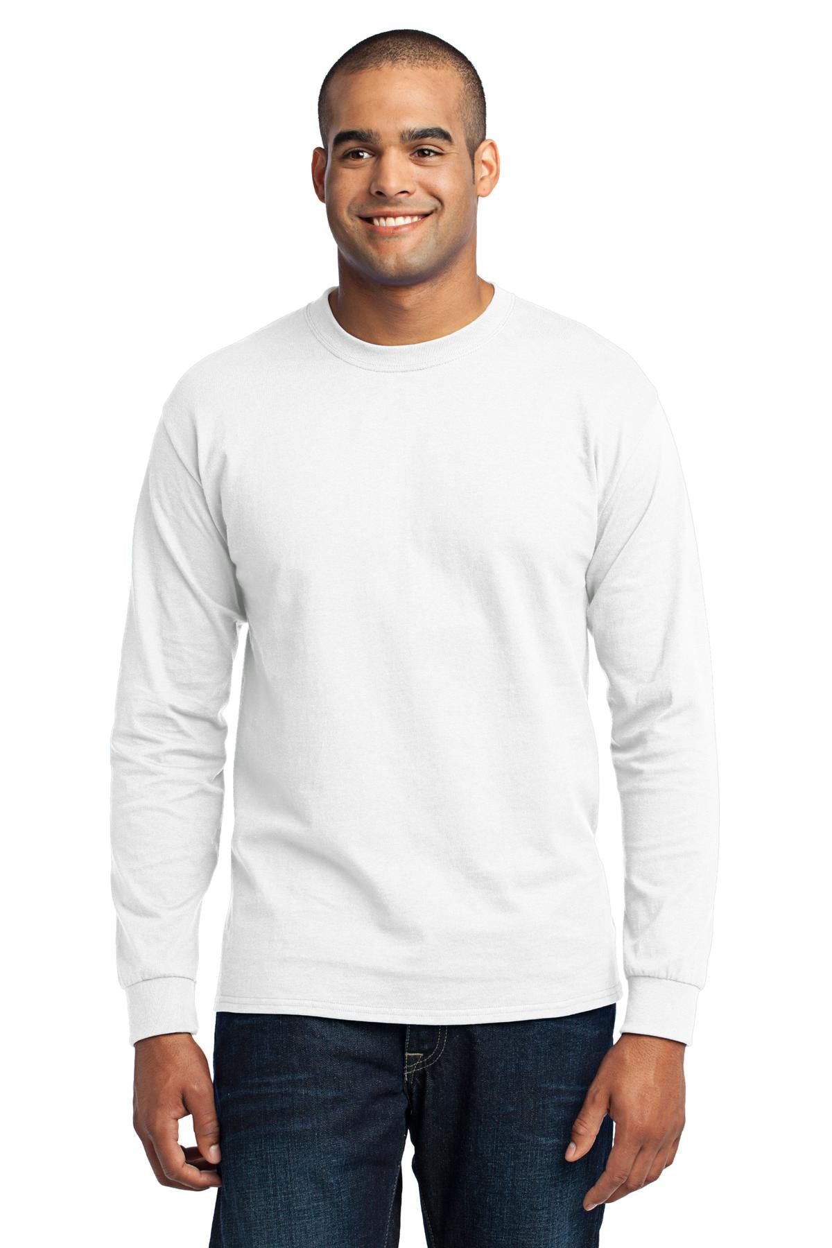 Port & Company Tall Long Sleeve Core Blend Tee PC55LST front model image.