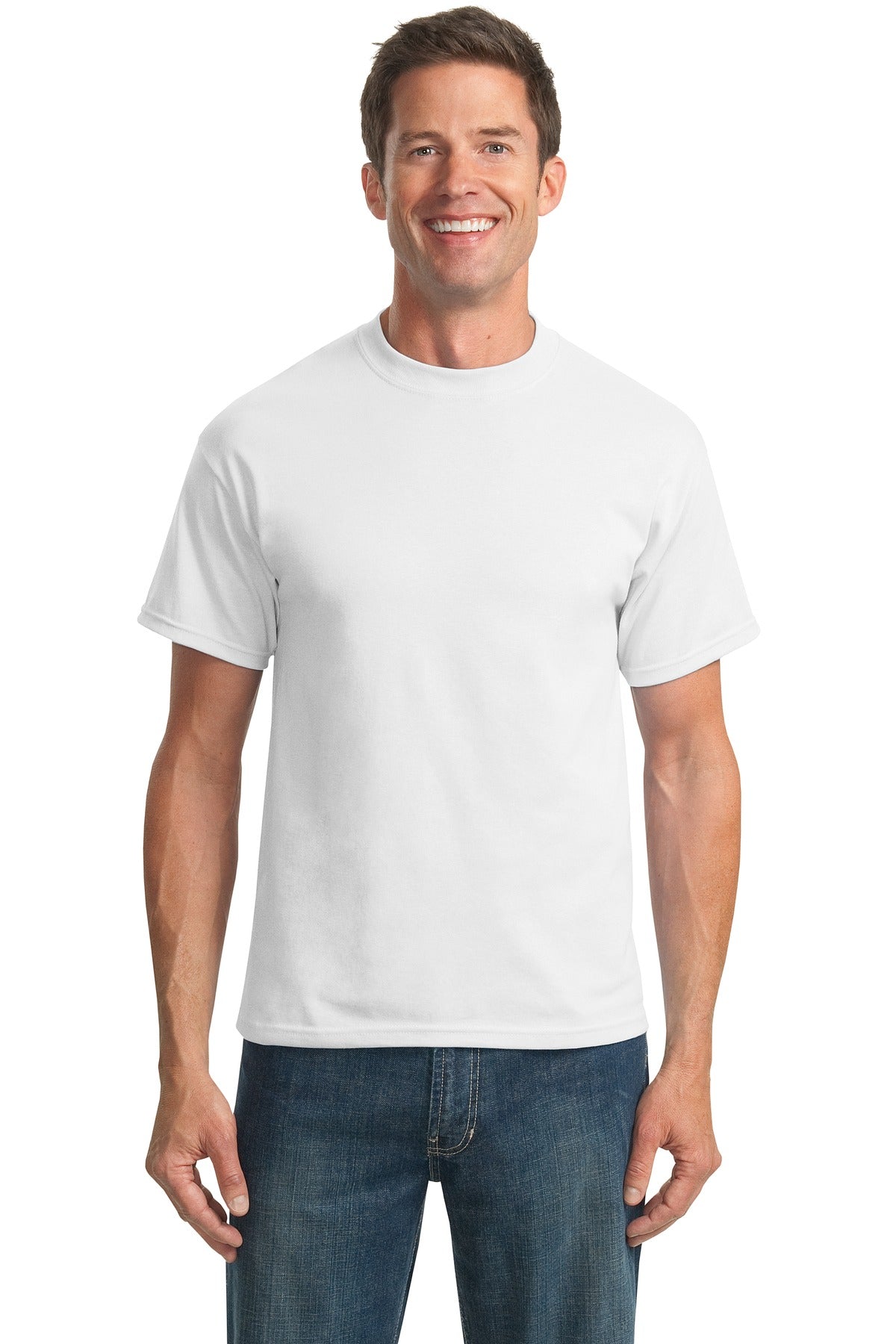 Port & Company Tall Core Blend Tee PC55T front model image.