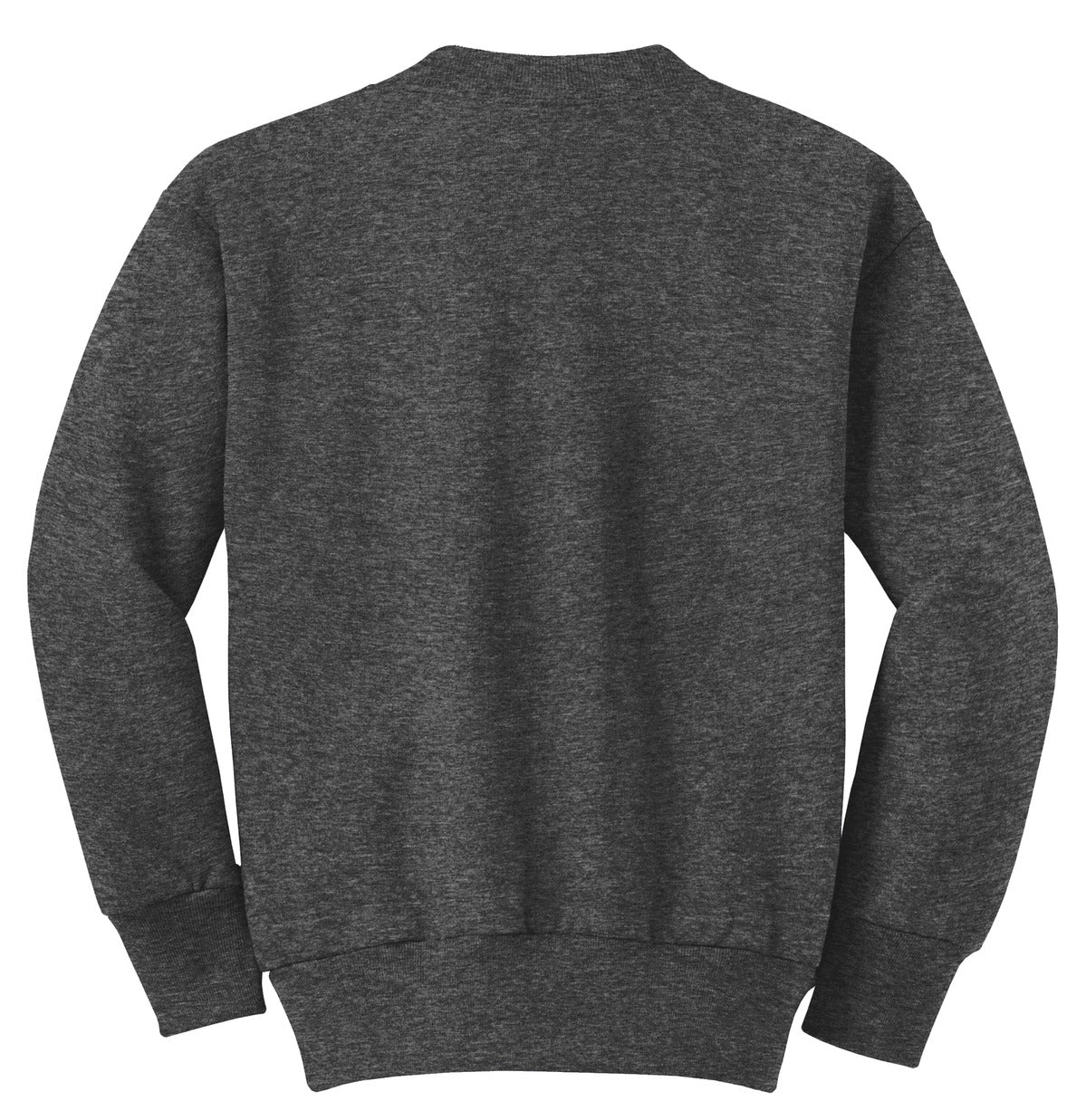 Port &amp; Company Youth Core Fleece Crewneck Sweatshirt  PC90Y back flat image.