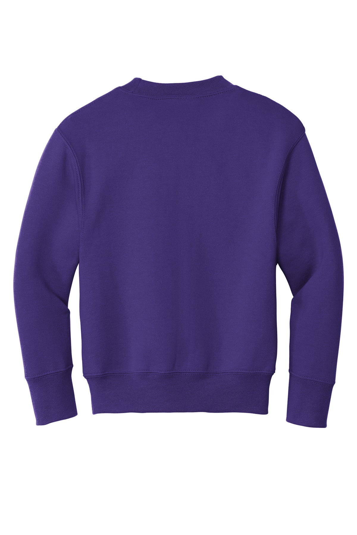 Port &amp; Company Youth Core Fleece Crewneck Sweatshirt  PC90Y back flat image.