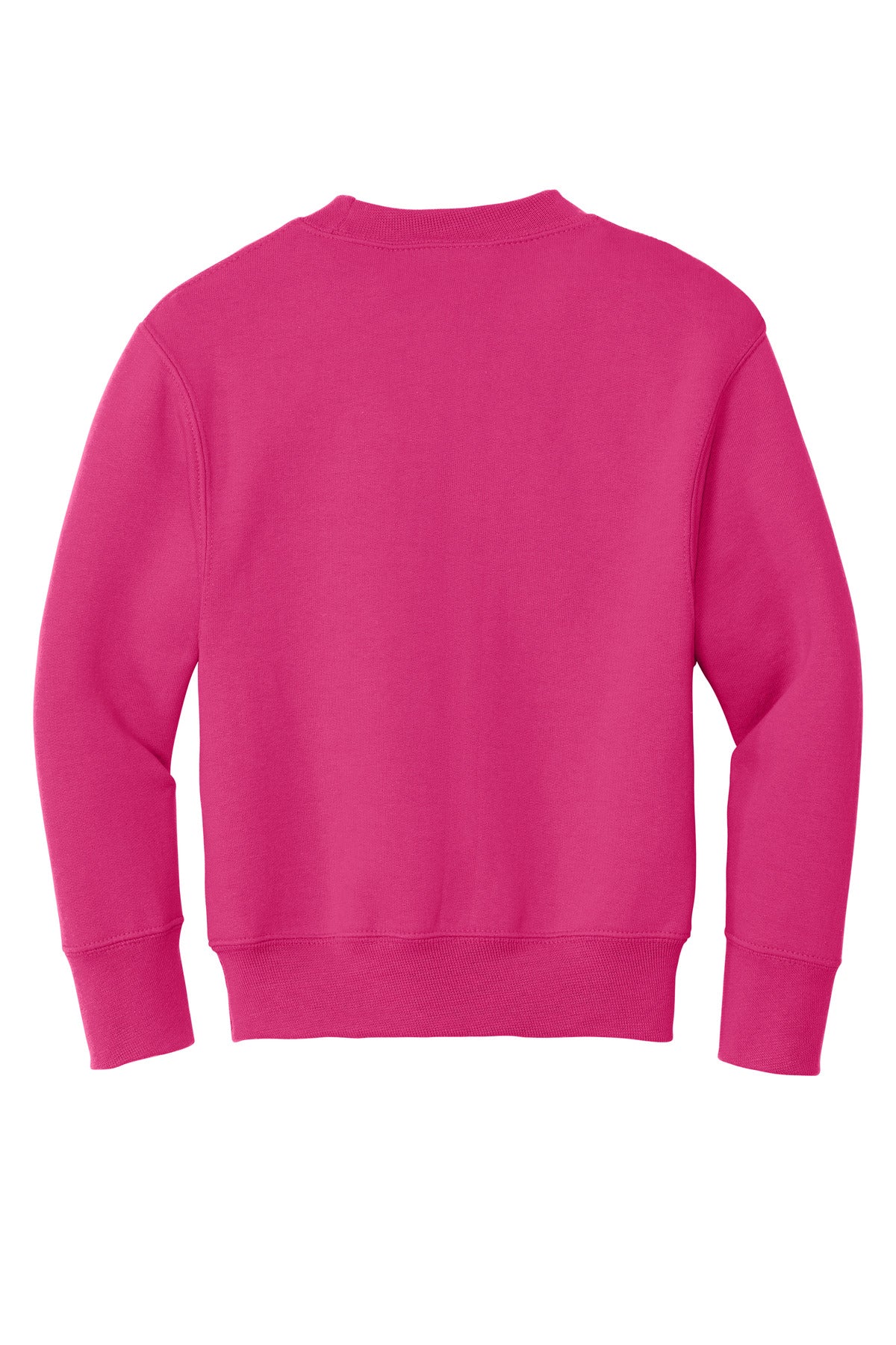 Port &amp; Company Youth Core Fleece Crewneck Sweatshirt  PC90Y back flat image.