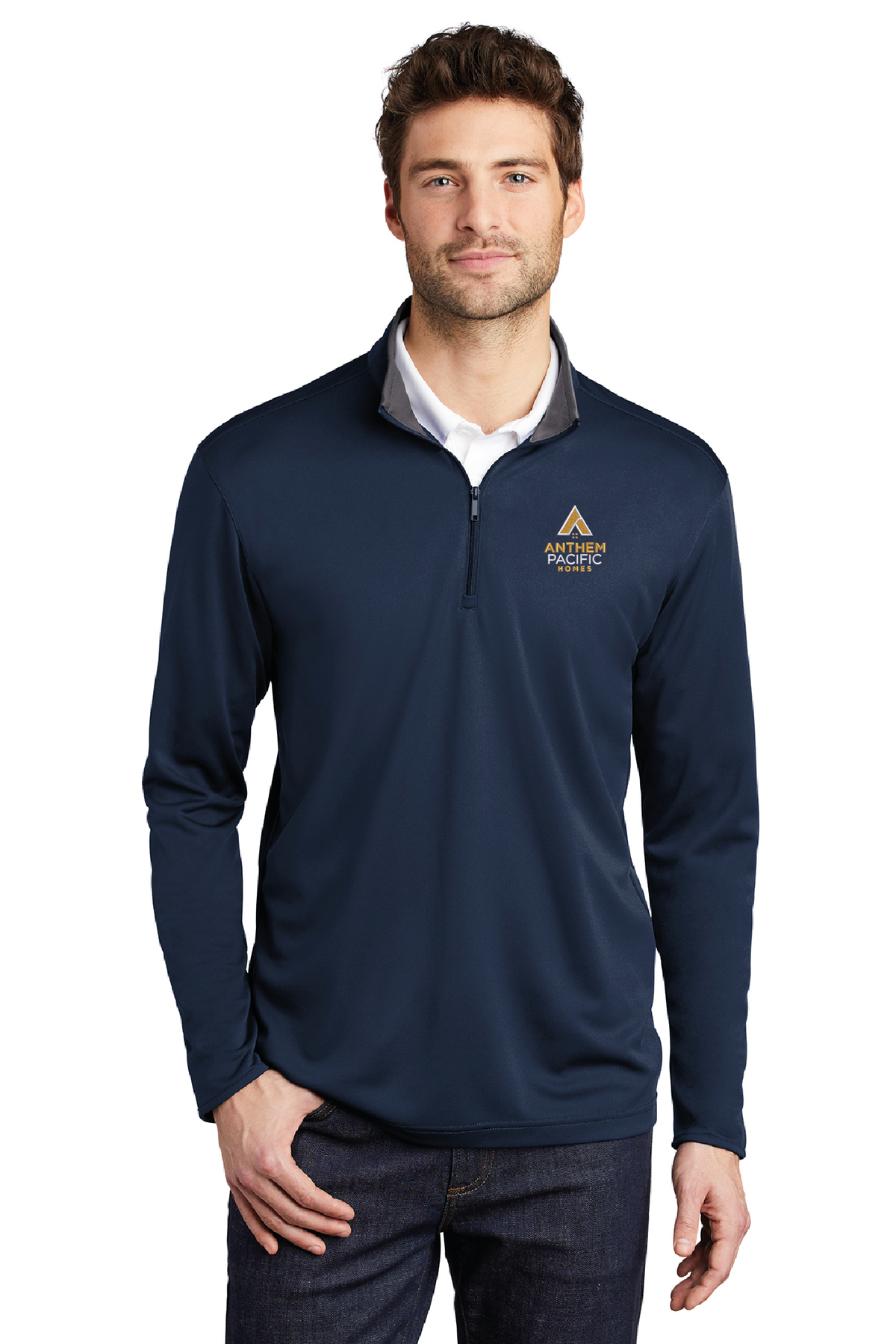 K584 - Port Authority Silk Touch Performance 1/4-Zip - Anthem Pacific Homes - Restock Store - Embroidery - #28706