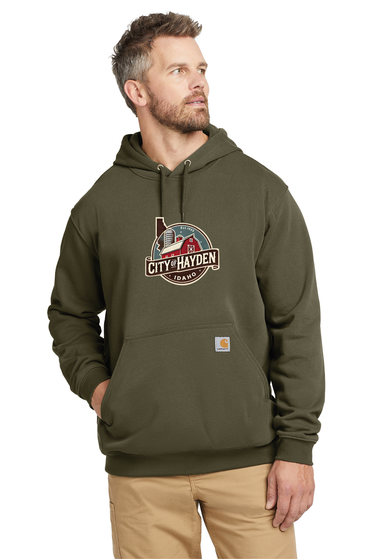 Carhartt - Carhartt Midweight Hooded Sweatshirt. CTK121 - Hayden Logowear - Stoddard Barn - Retail Store - Digital Print - #28139