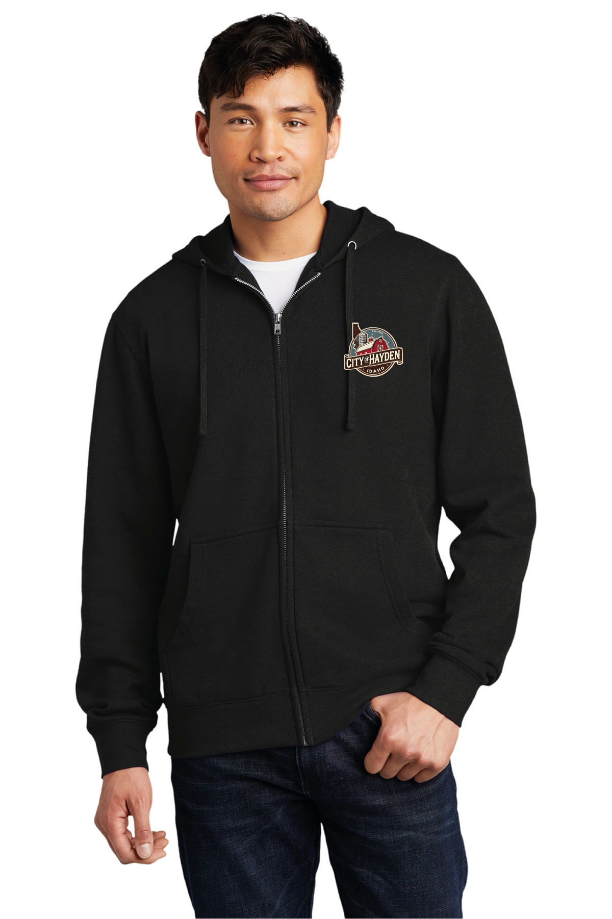 District - District V.I.T. Fleece Full-Zip Hoodie DT6102 - Hayden Logowear - Stoddard Barn - Retail Store - Digital Print - #28139