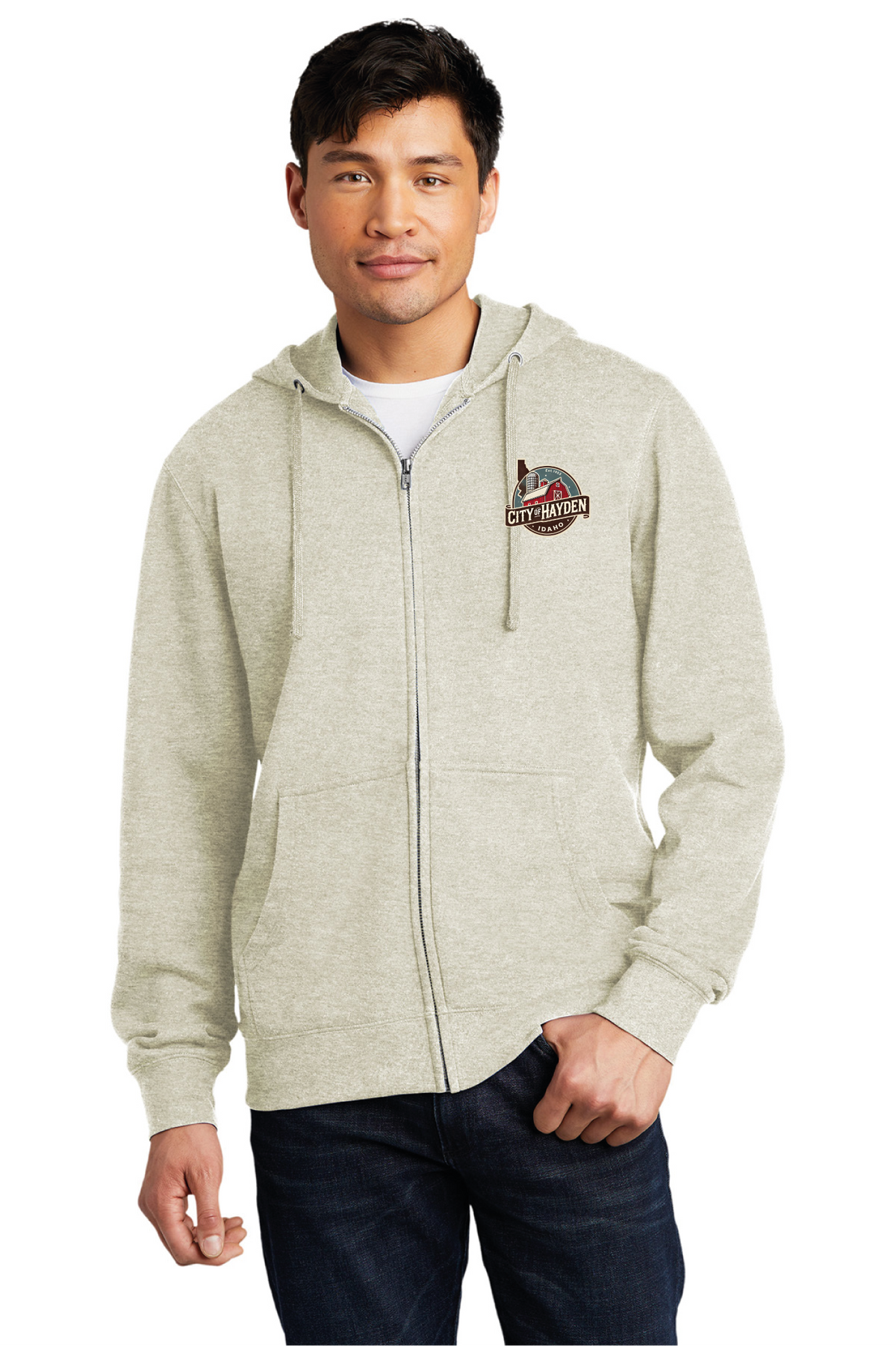 District - District V.I.T. Fleece Full-Zip Hoodie DT6102 - Hayden Logowear - Stoddard Barn - Retail Store - Digital Print - #28139