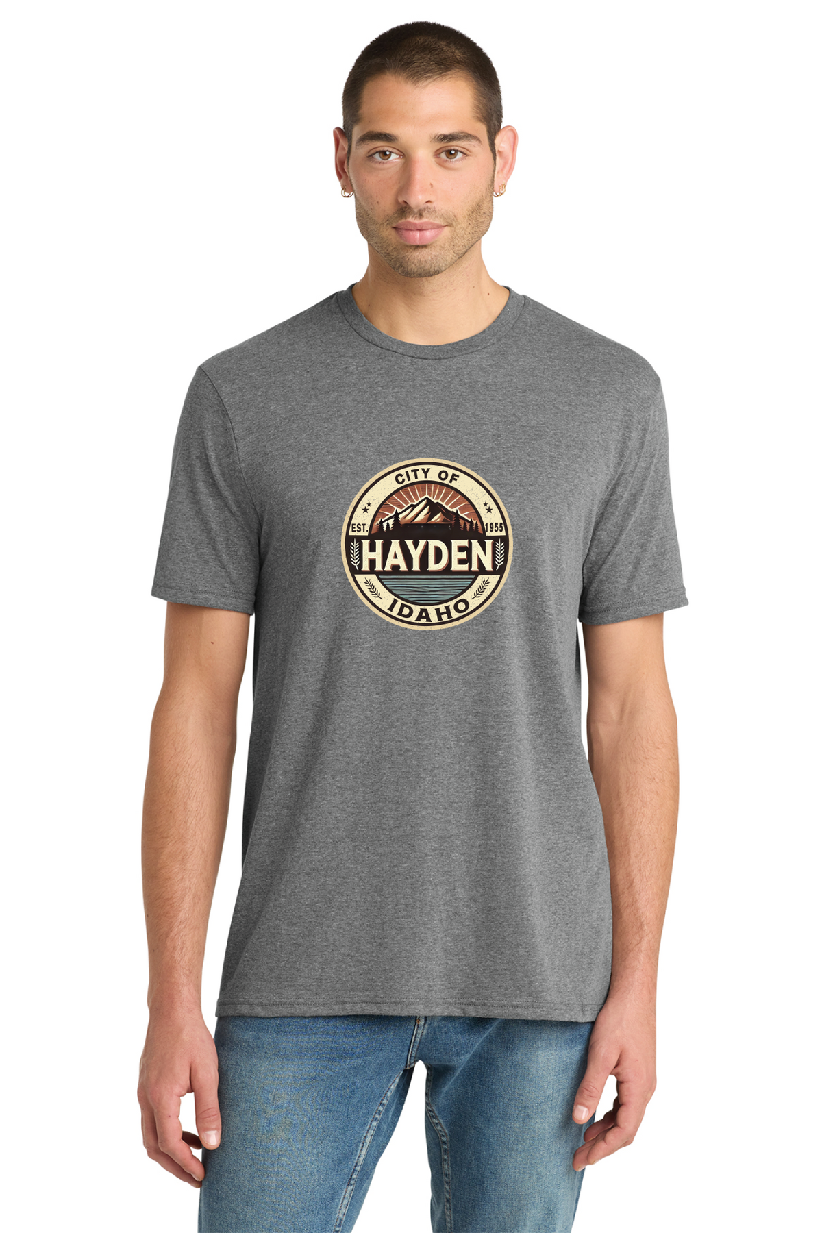 District - District Perfect Blend CVC Tee. DM108 - Hayden Logowear - From Prairie to Mountains - Retail Store - Digital Print - #28418