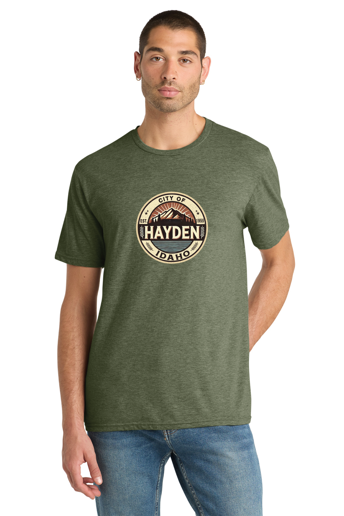 District - District Perfect Blend CVC Tee. DM108 - Hayden Logowear - From Prairie to Mountains - Retail Store - Digital Print - #28418