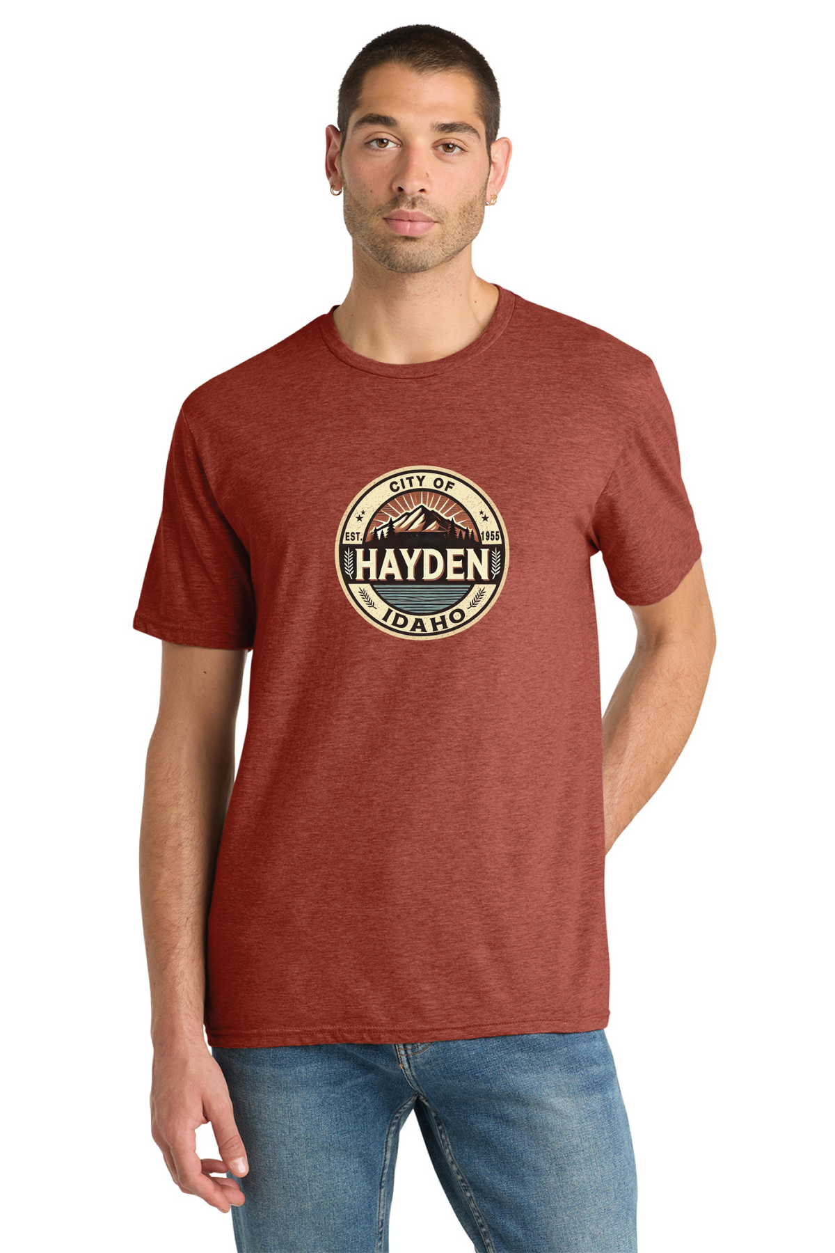 District - District Perfect Blend CVC Tee. DM108 - Hayden Logowear - From Prairie to Mountains - Retail Store - Digital Print - #28418