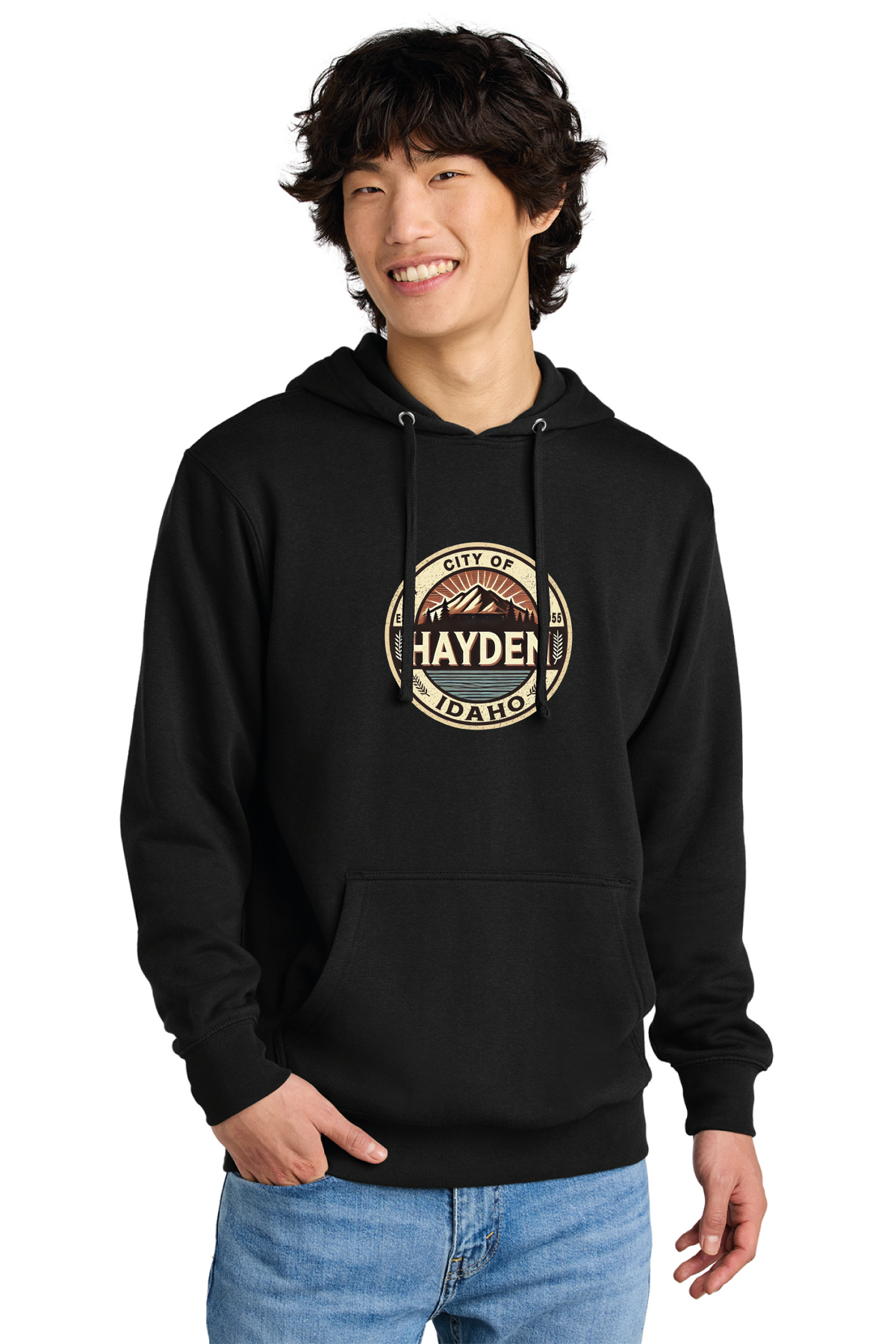 District - District V.I.T. Fleece Hoodie DT6100 - Hayden Logowear - From Prairie to Mountains - Retail Store - Digital Print - #28418