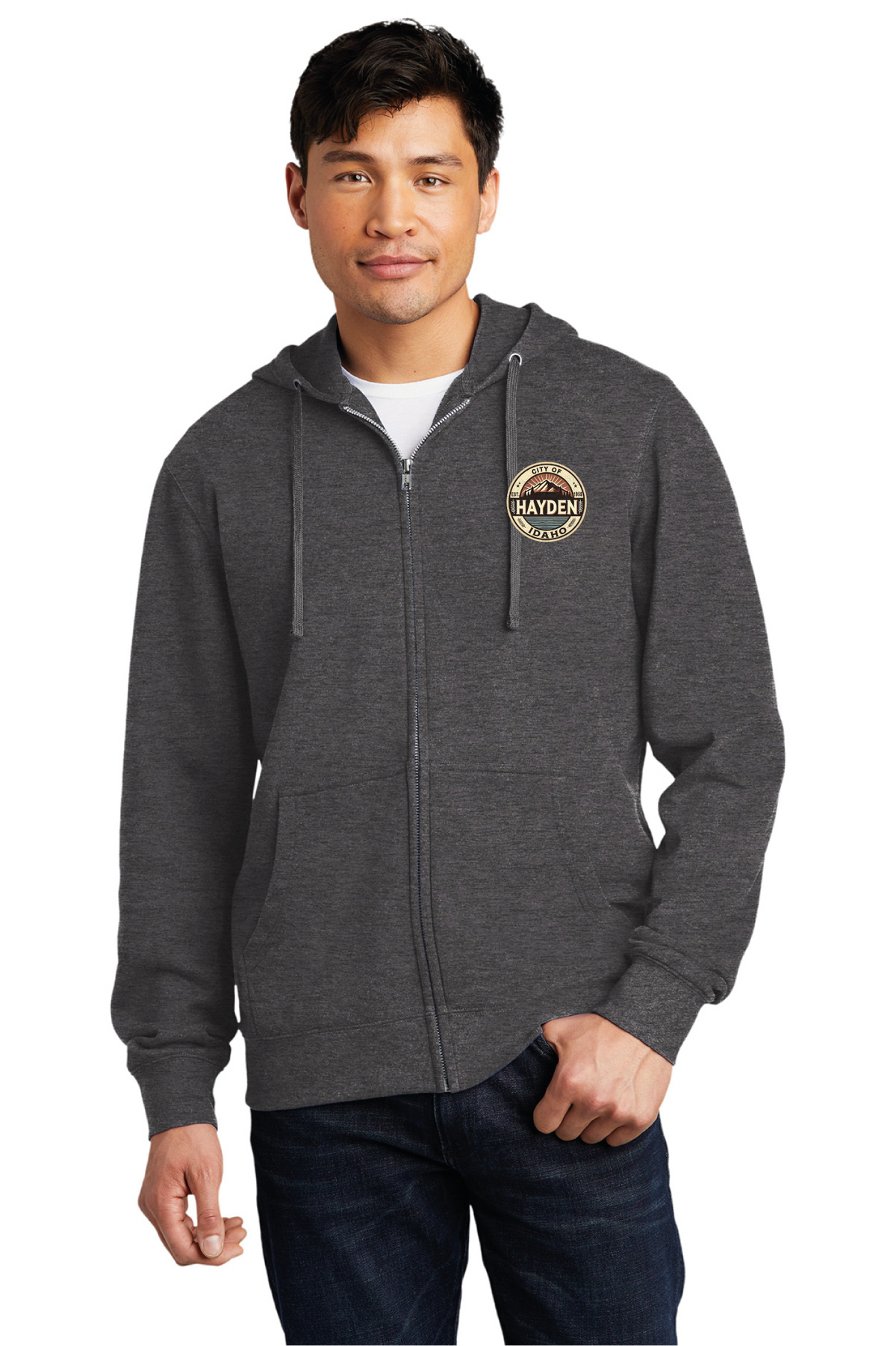 District - District V.I.T. Fleece Full-Zip Hoodie DT6102 - Hayden Logowear - From Prairie to Mountains - Retail Store - Digital Print - #28418