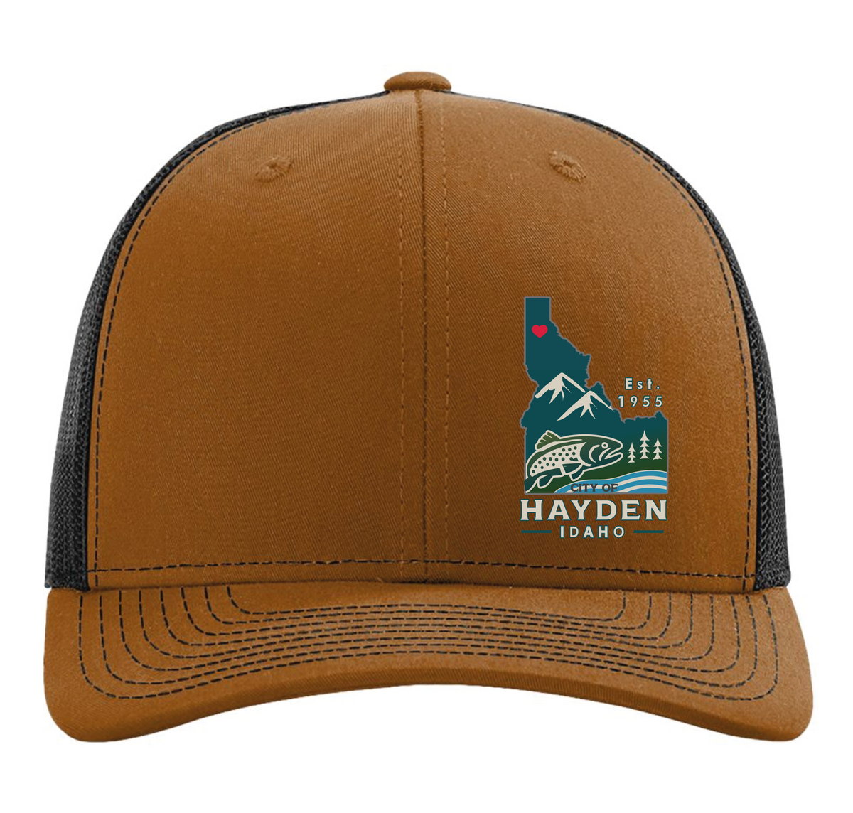 Richardson - Snapback Trucker Cap - 112 - Hayden Logowear - Hayden Lake Trout - Retail Store - Digital Print - #28419