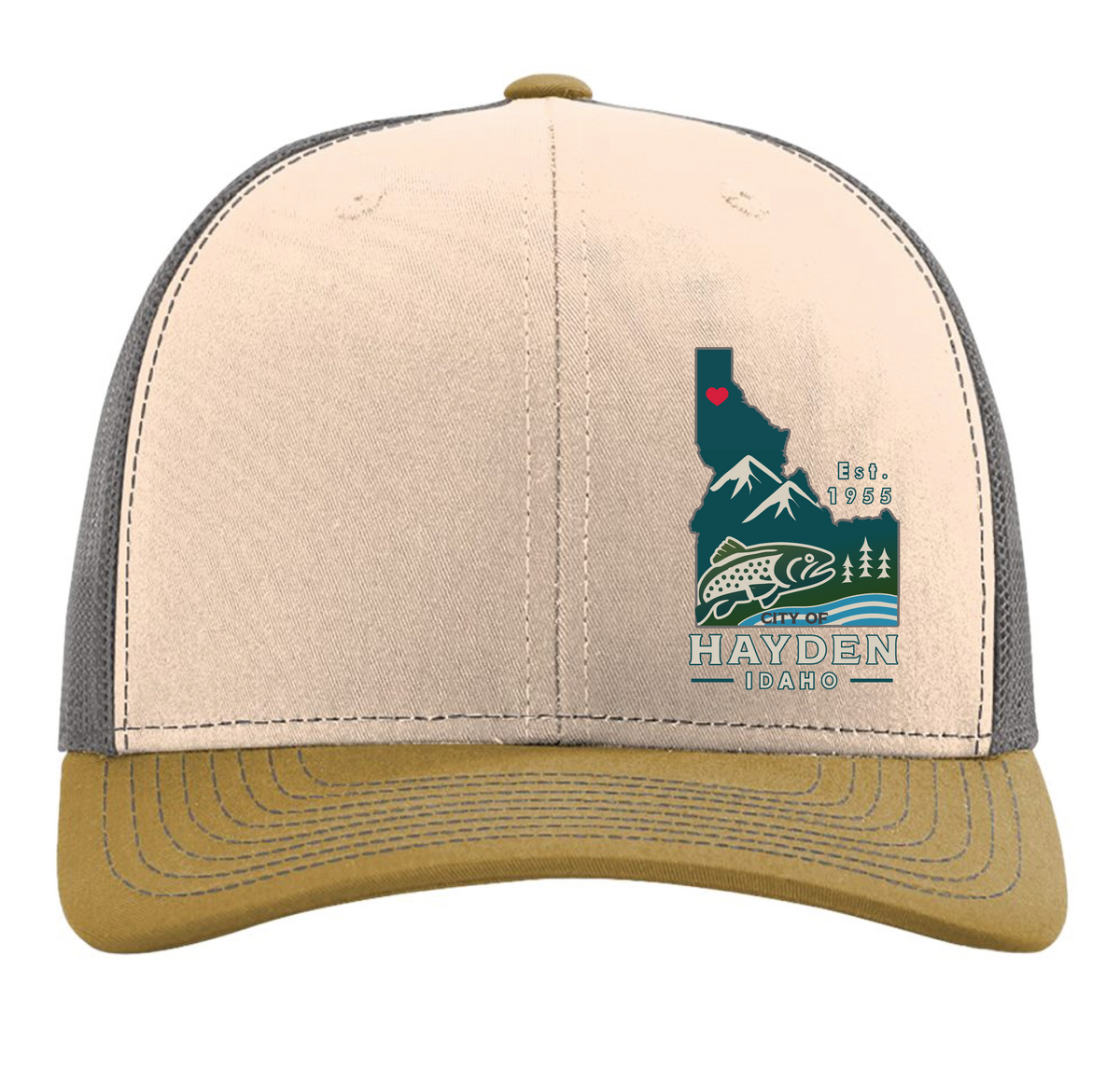 Richardson - Snapback Trucker Cap - 112 - Hayden Logowear - Hayden Lake Trout - Retail Store - Digital Print - #28419