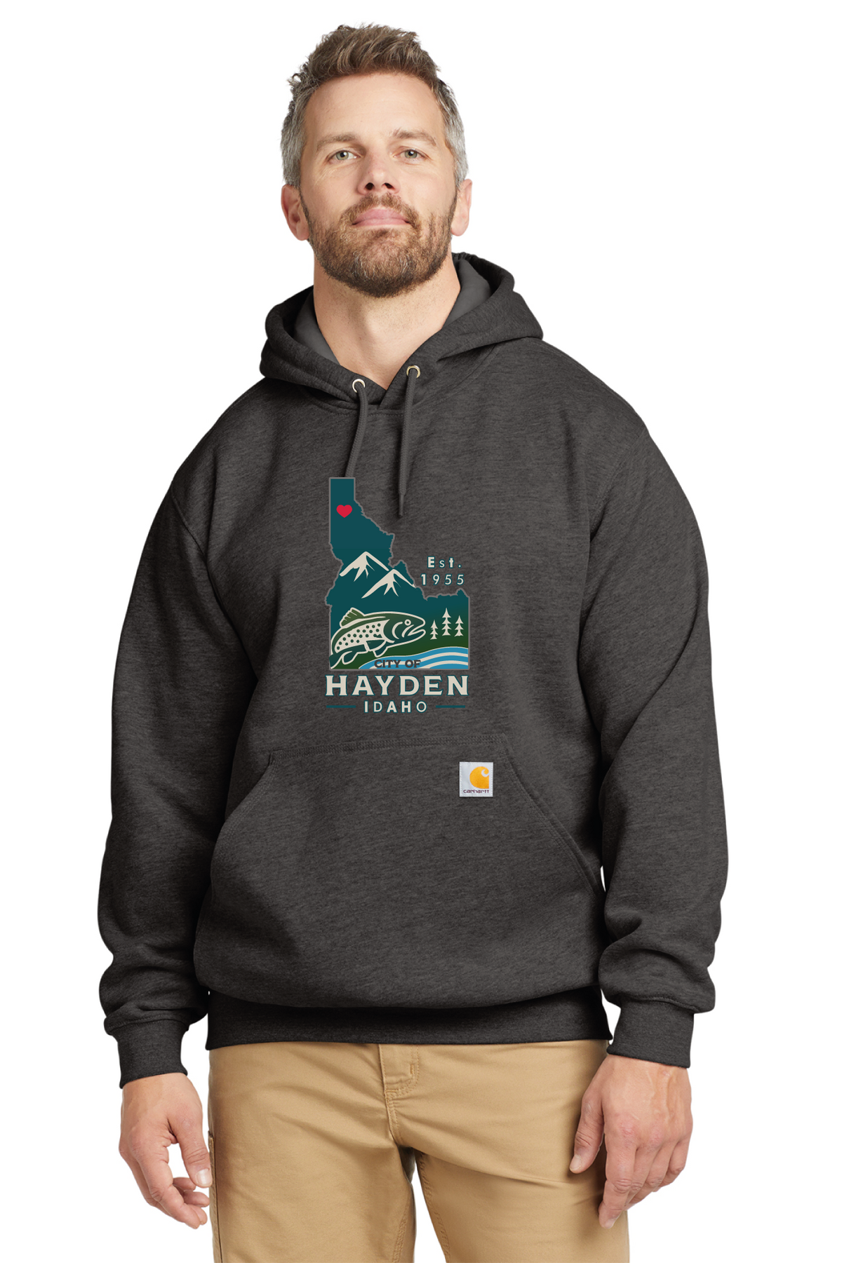 Carhartt - Carhartt Midweight Hooded Sweatshirt. CTK121 - Hayden Logowear - Hayden Lake Trout - Retail Store - Digital Print - #28419